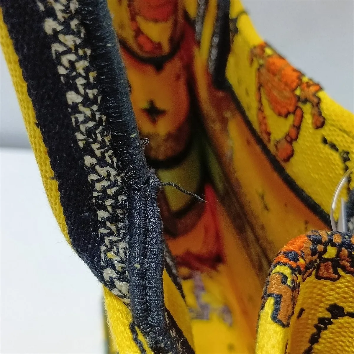 Book Tote Small Canvas Handbag, Yellow — view 9