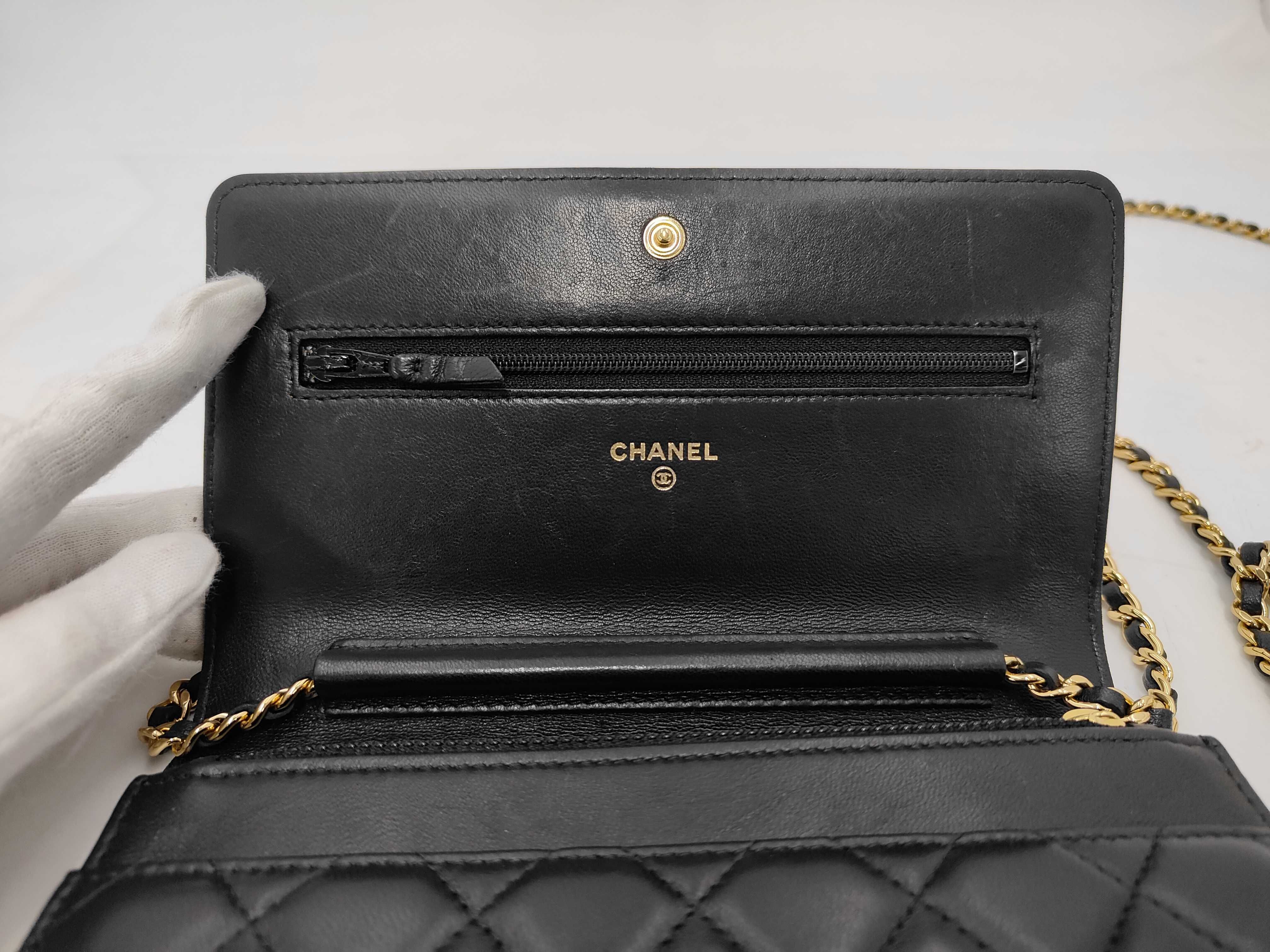Boy Chanel Chain Wallet, Black Lambskin, Gold Hardware, Shoulder Bag — view 7