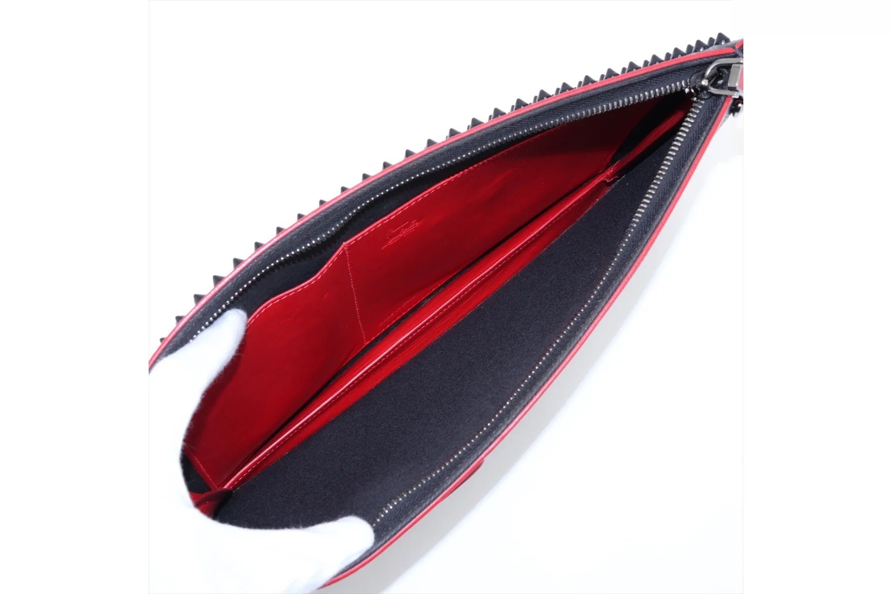 Trick Track Spike Stud Leather Second Bag — view 7