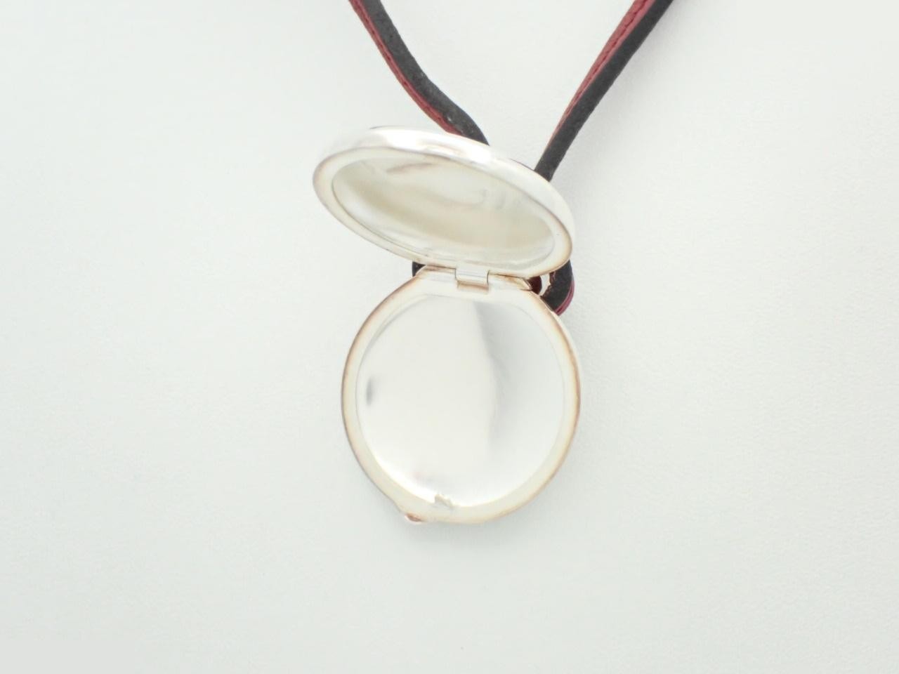 Locket Pill Case Necklace, Lanieres, 925 Sterling Silver / 12.0g — view 2