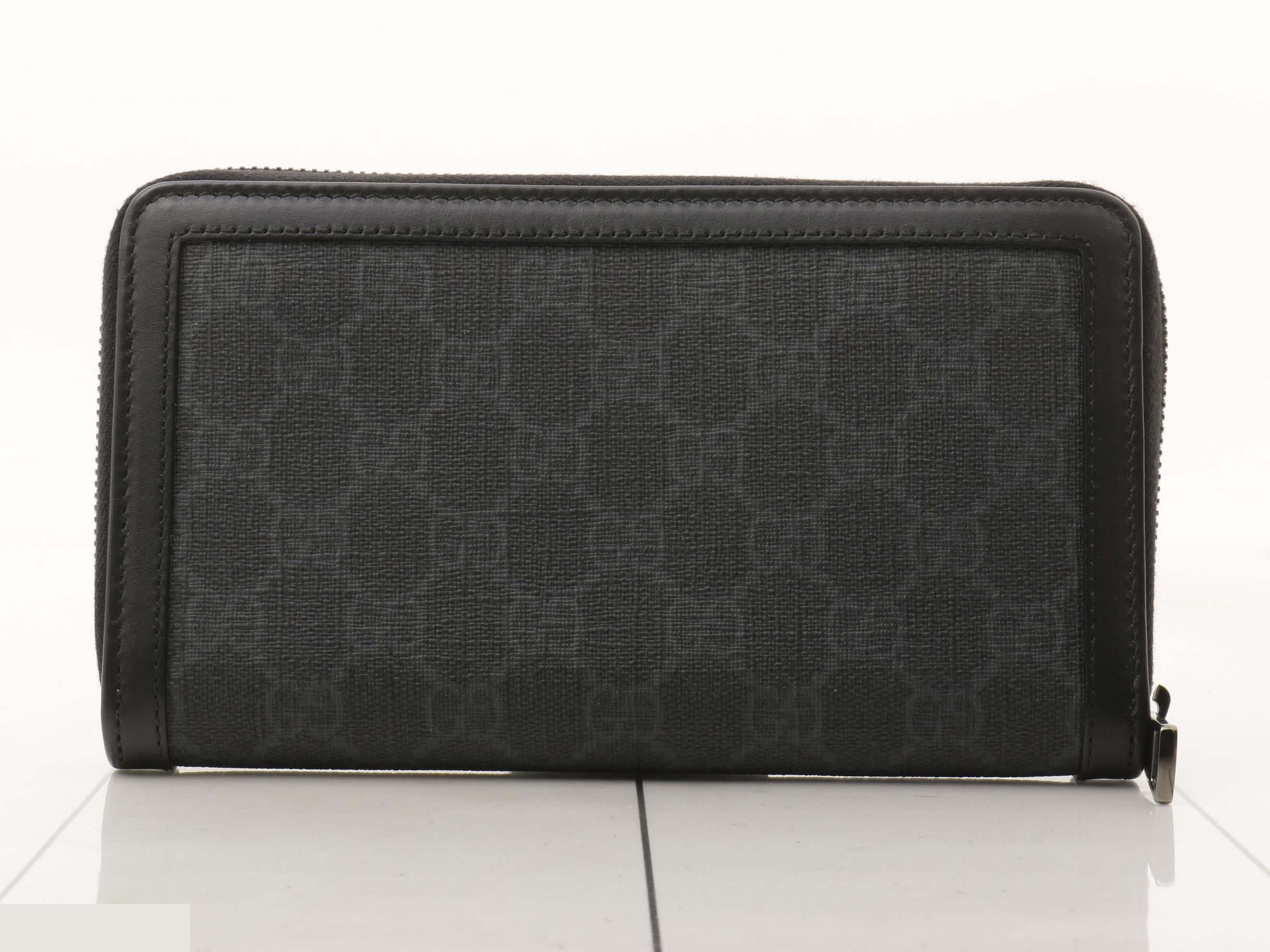 322147 GG Supreme Zippy Wallet Long Wallet Black — view 2