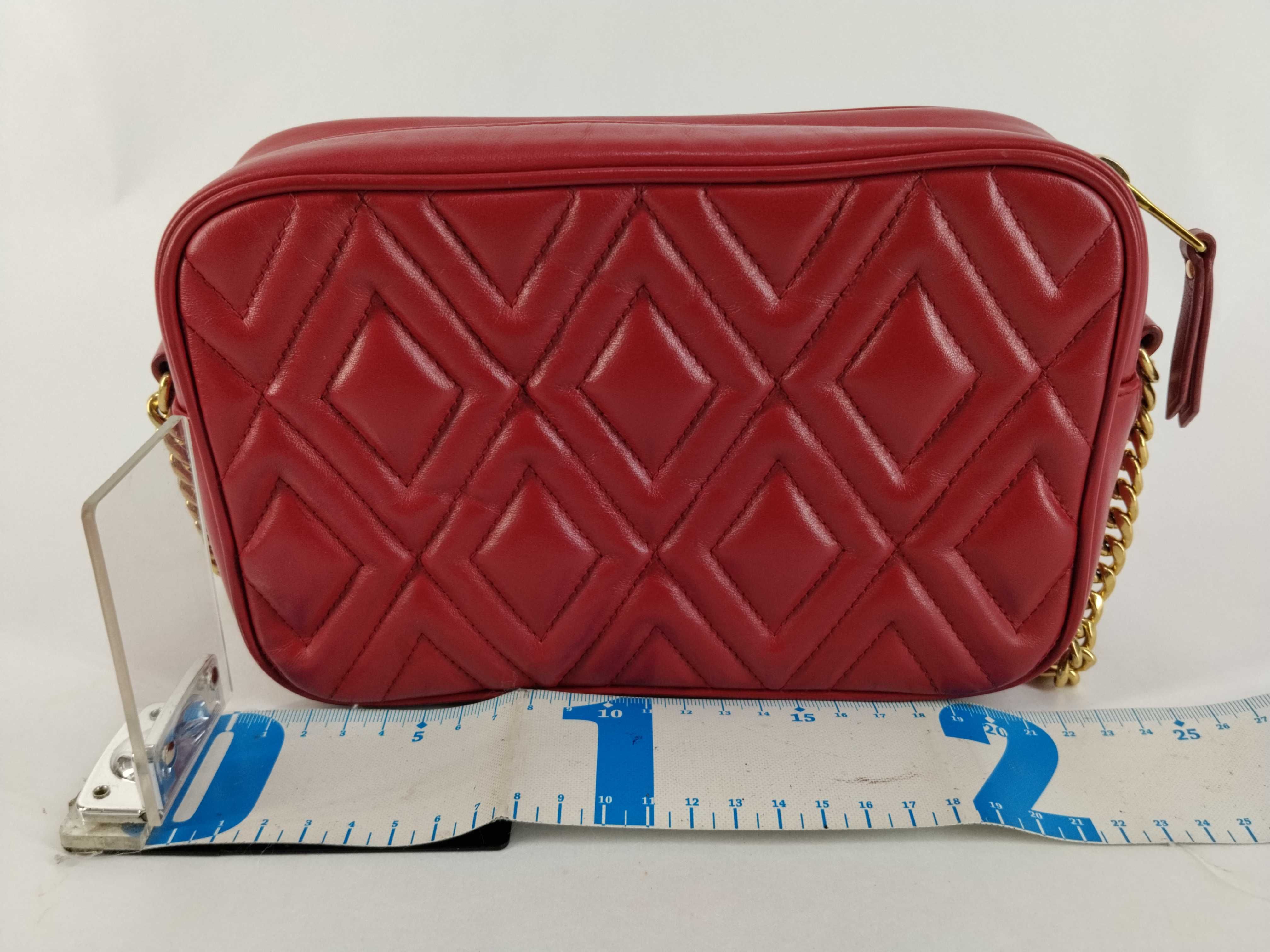 Leather Quilted Chain Shoulder Bag — view 2
