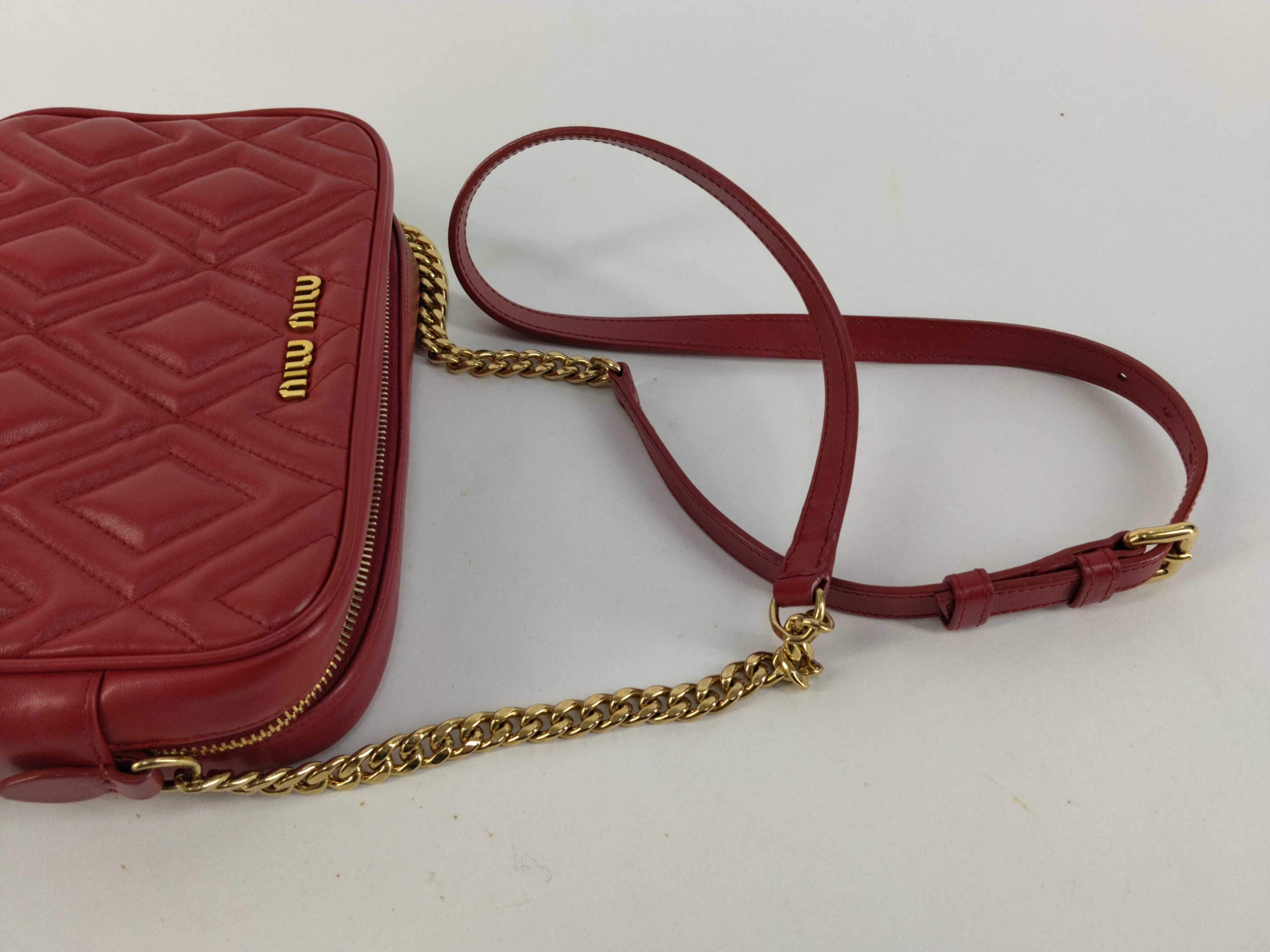 Leather Quilted Chain Shoulder Bag — view 3