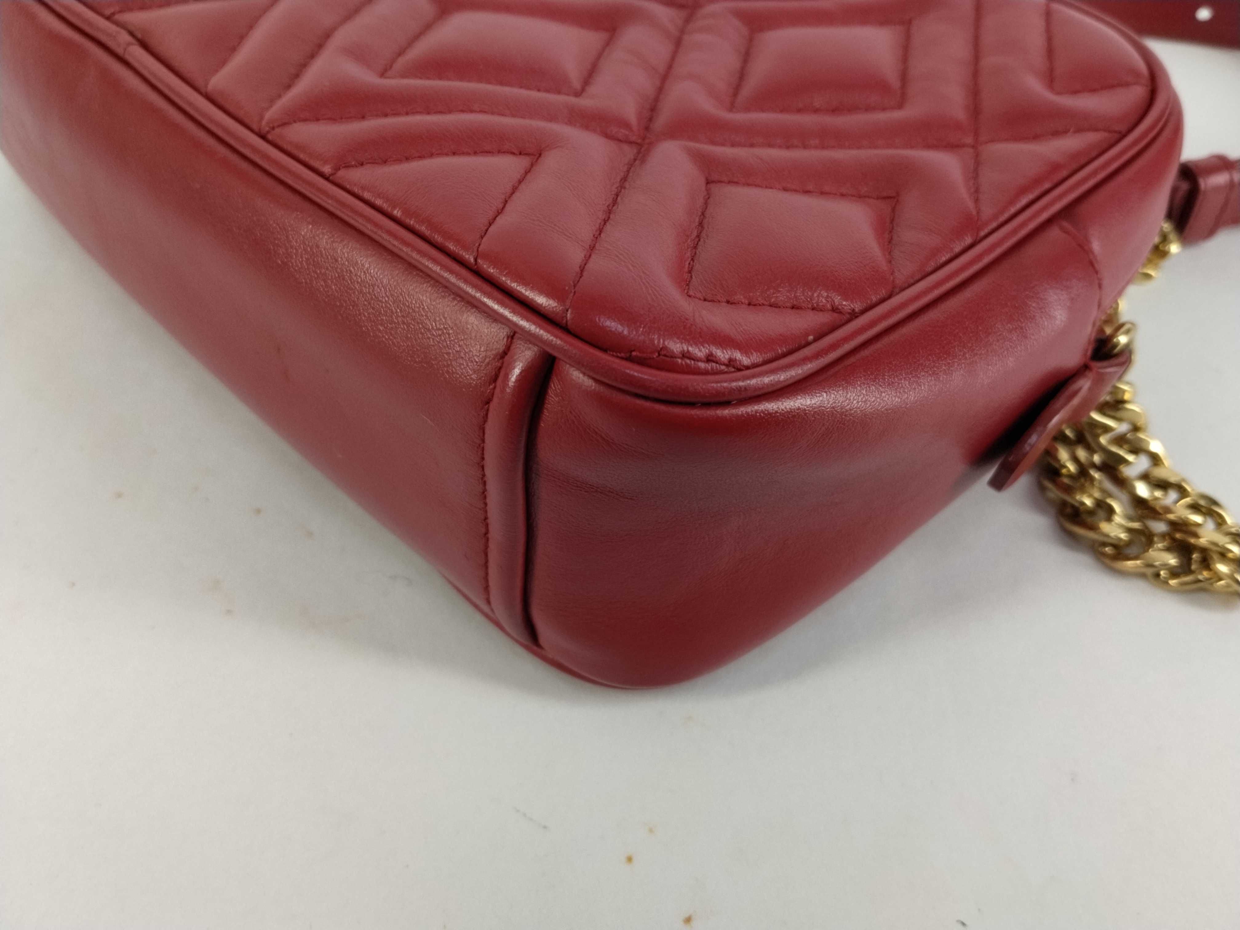 Leather Quilted Chain Shoulder Bag — view 6