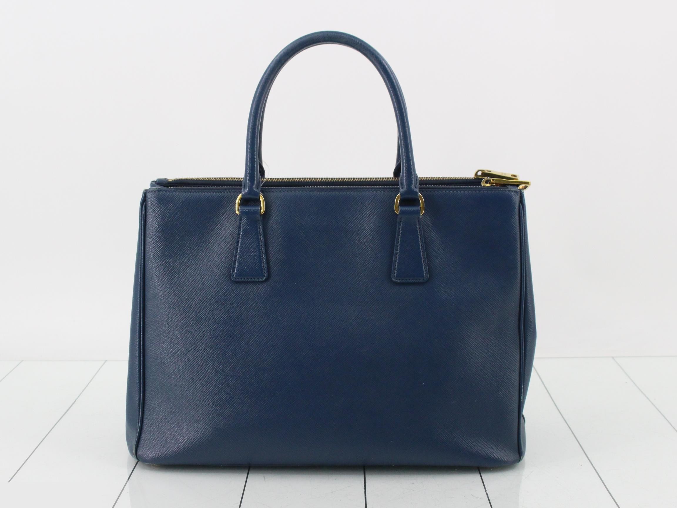 Saffiano handbag, blue — view 2