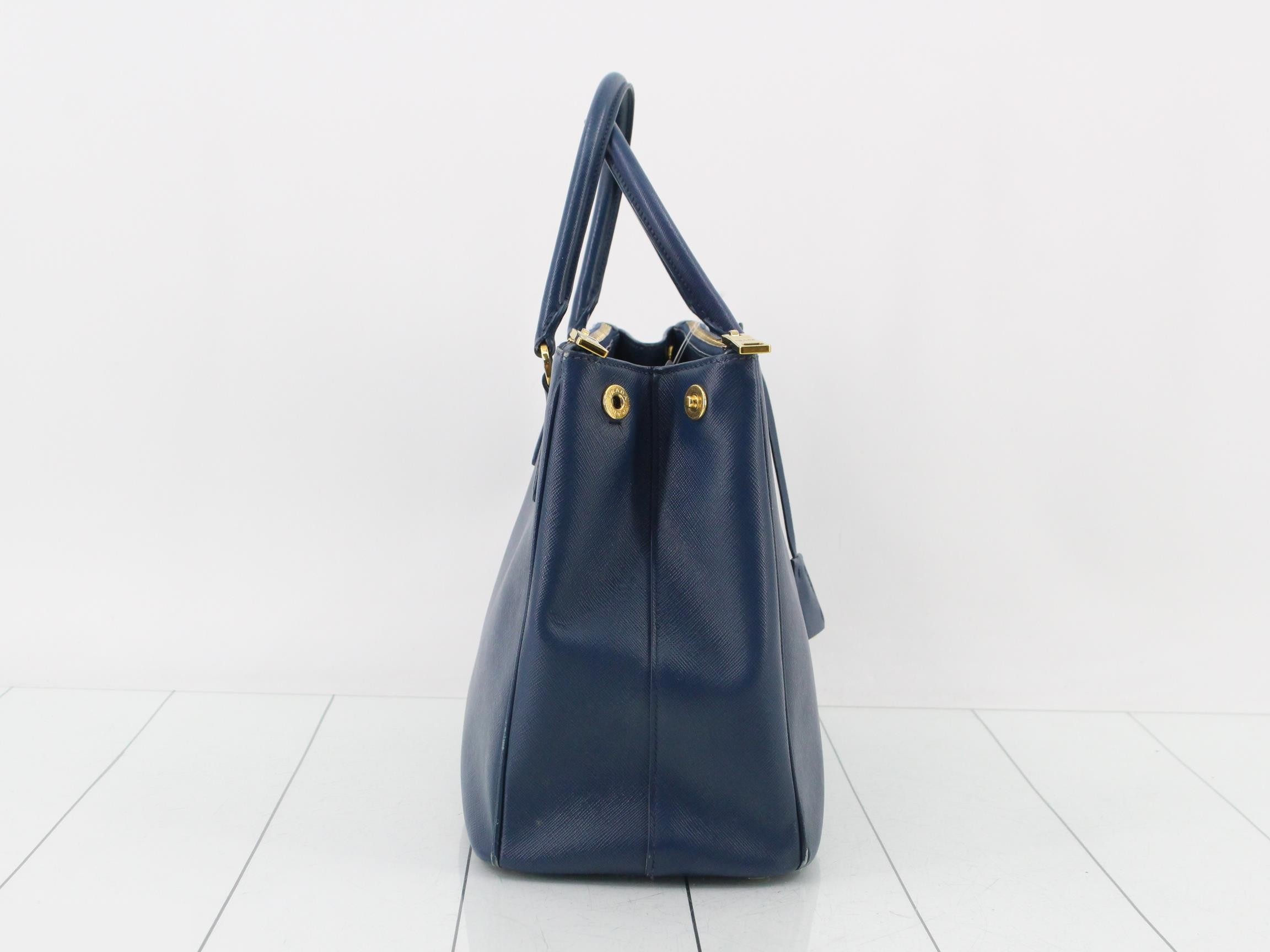 Saffiano handbag, blue — view 4