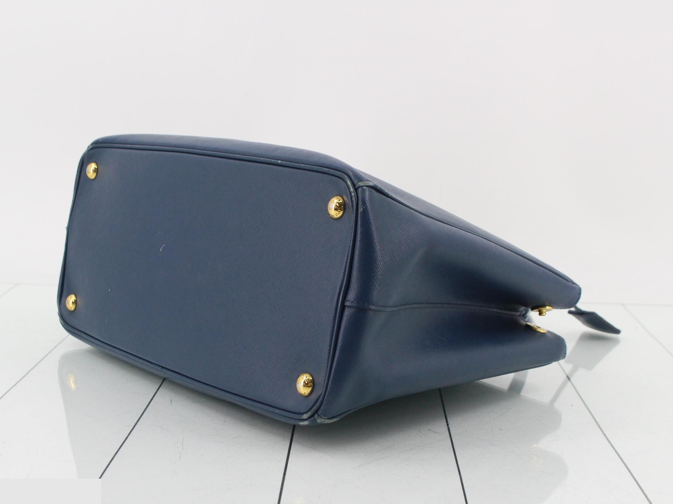 Saffiano handbag, blue — view 6