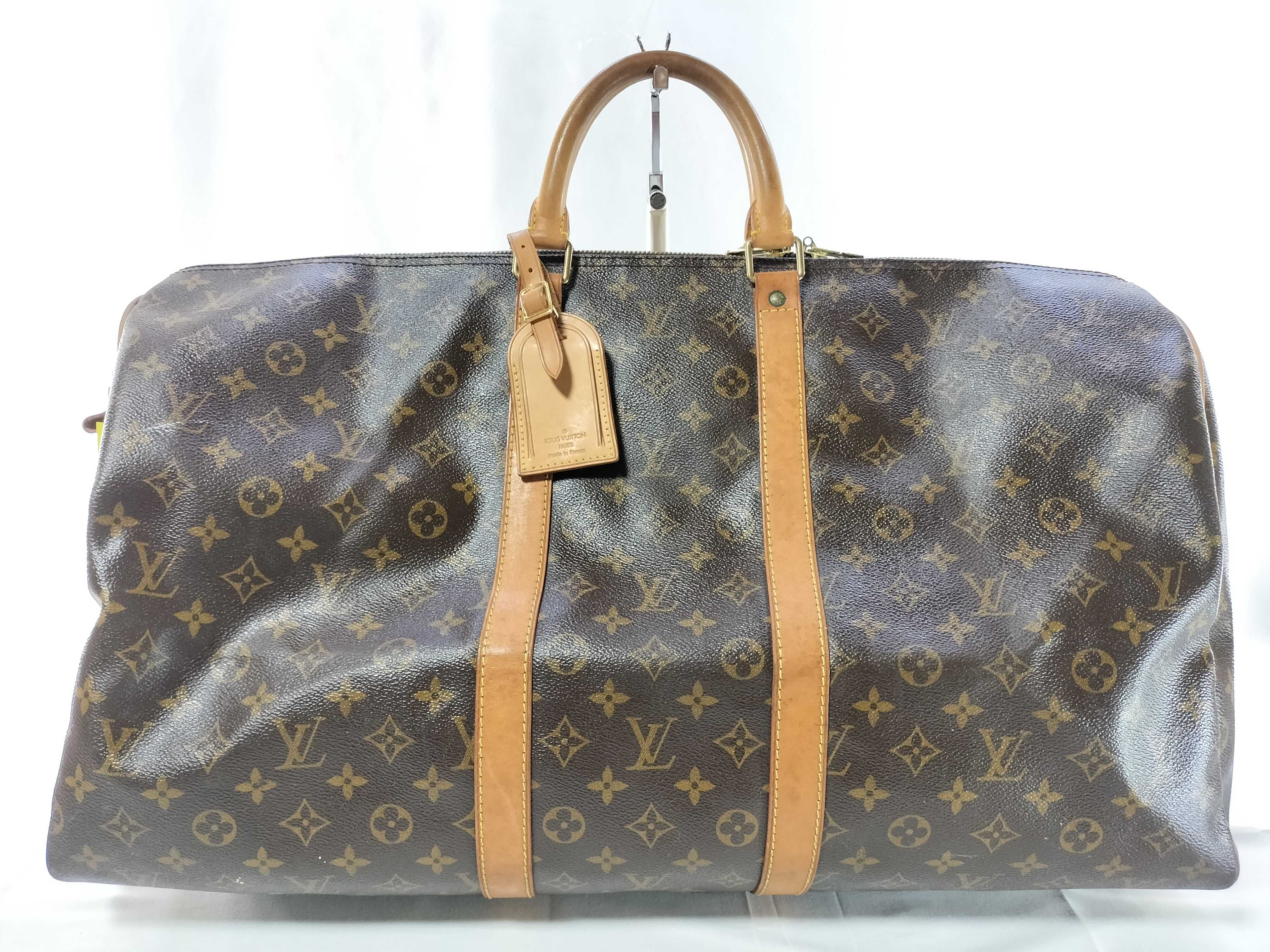 Monogram M41412 Keepall Bandoulière 55 Boston Bag (Shoulder strap missing)