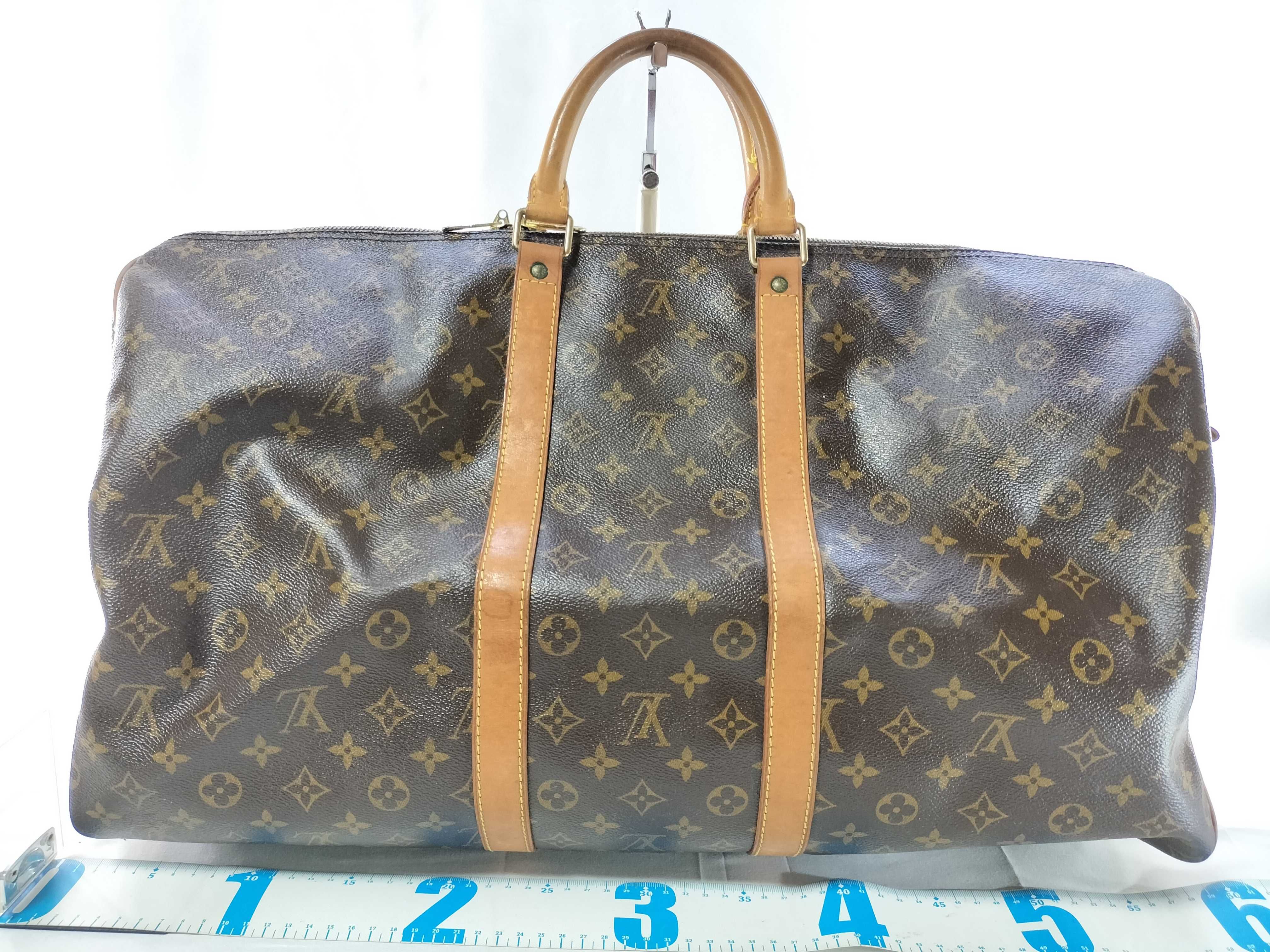 Monogram M41412 Keepall Bandoulière 55 Boston Bag (Shoulder strap missing) — view 2
