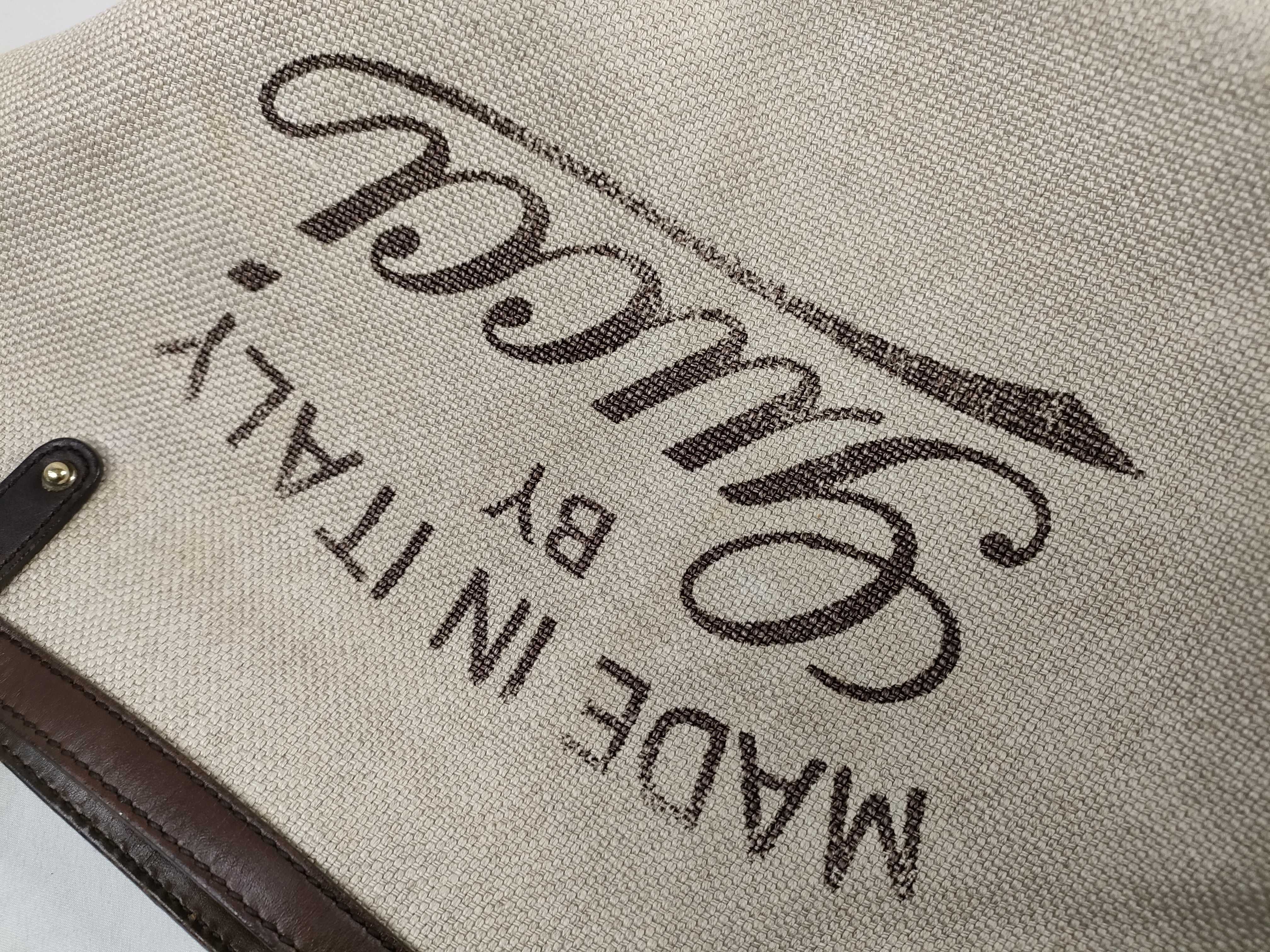 Canvas Tote Bag with Printed Logo, Brown — view 13