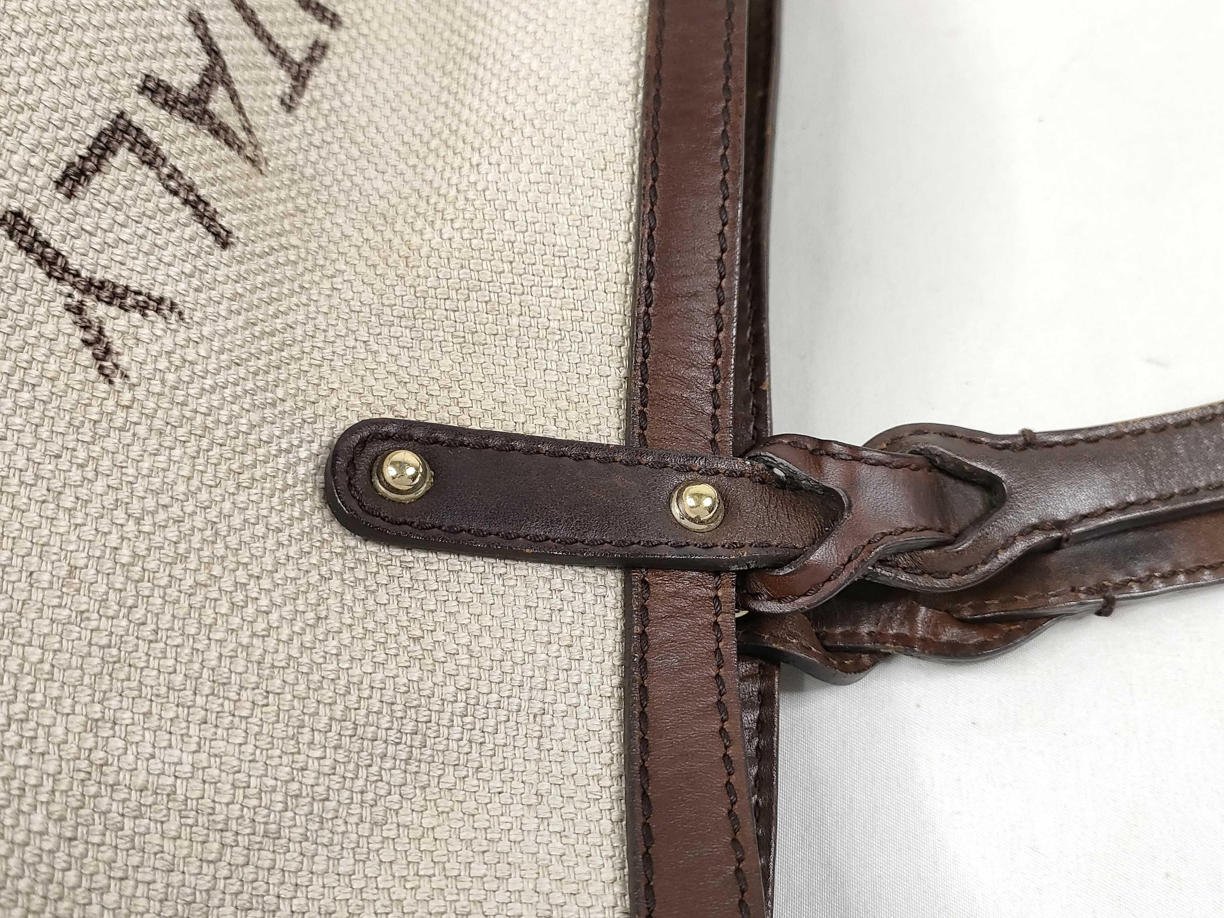 Canvas Tote Bag with Printed Logo, Brown — view 5