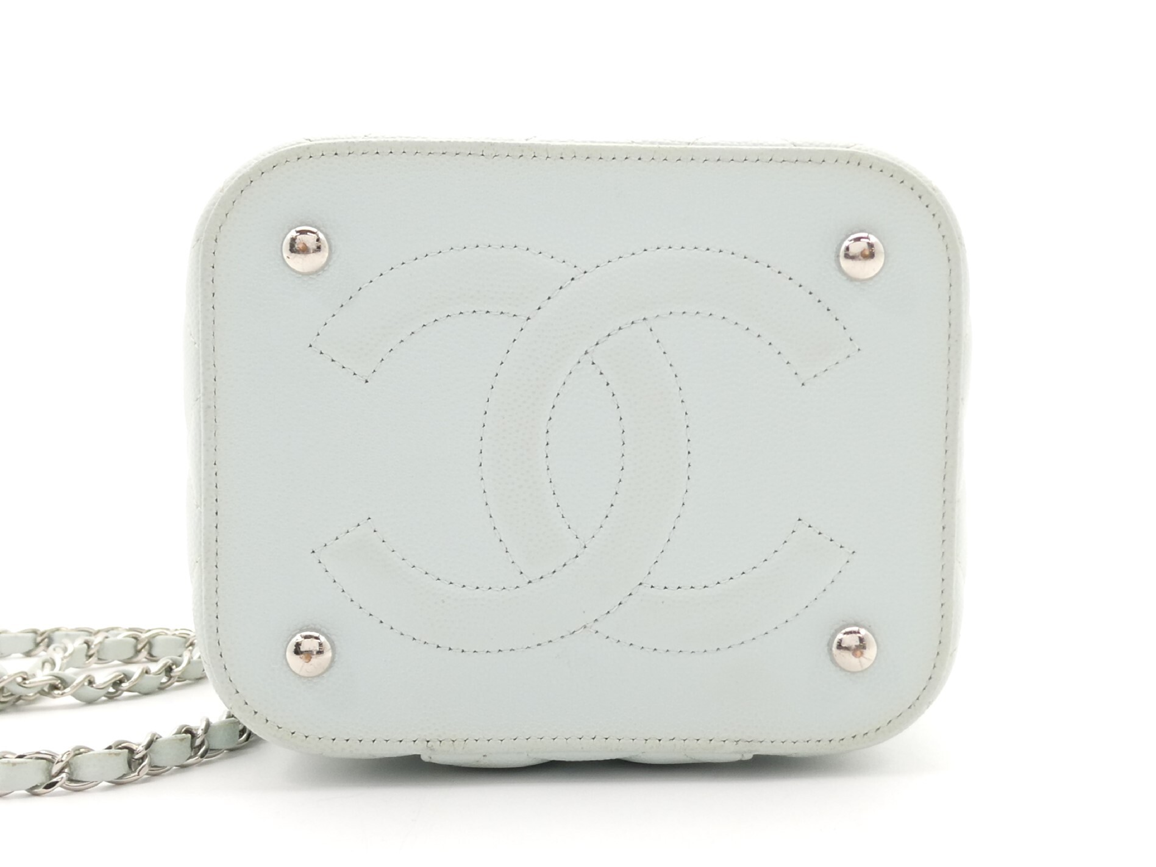 Caviar Skin Coco Mark Chain 2-Way Vanity Bag — view 5