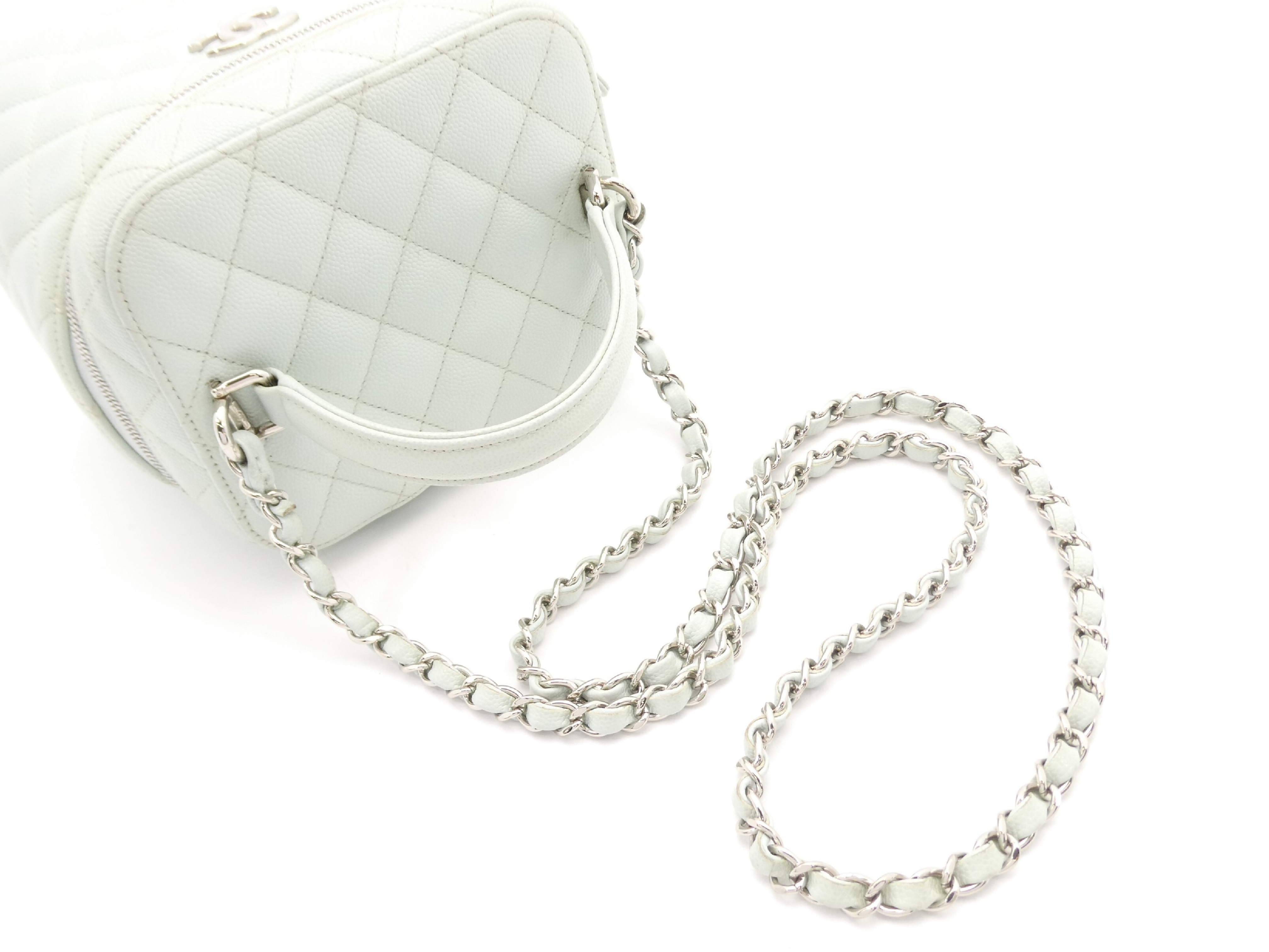 Caviar Skin Coco Mark Chain 2-Way Vanity Bag — view 6