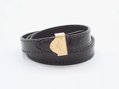 Box It Leather Enamel Brown Bracelet