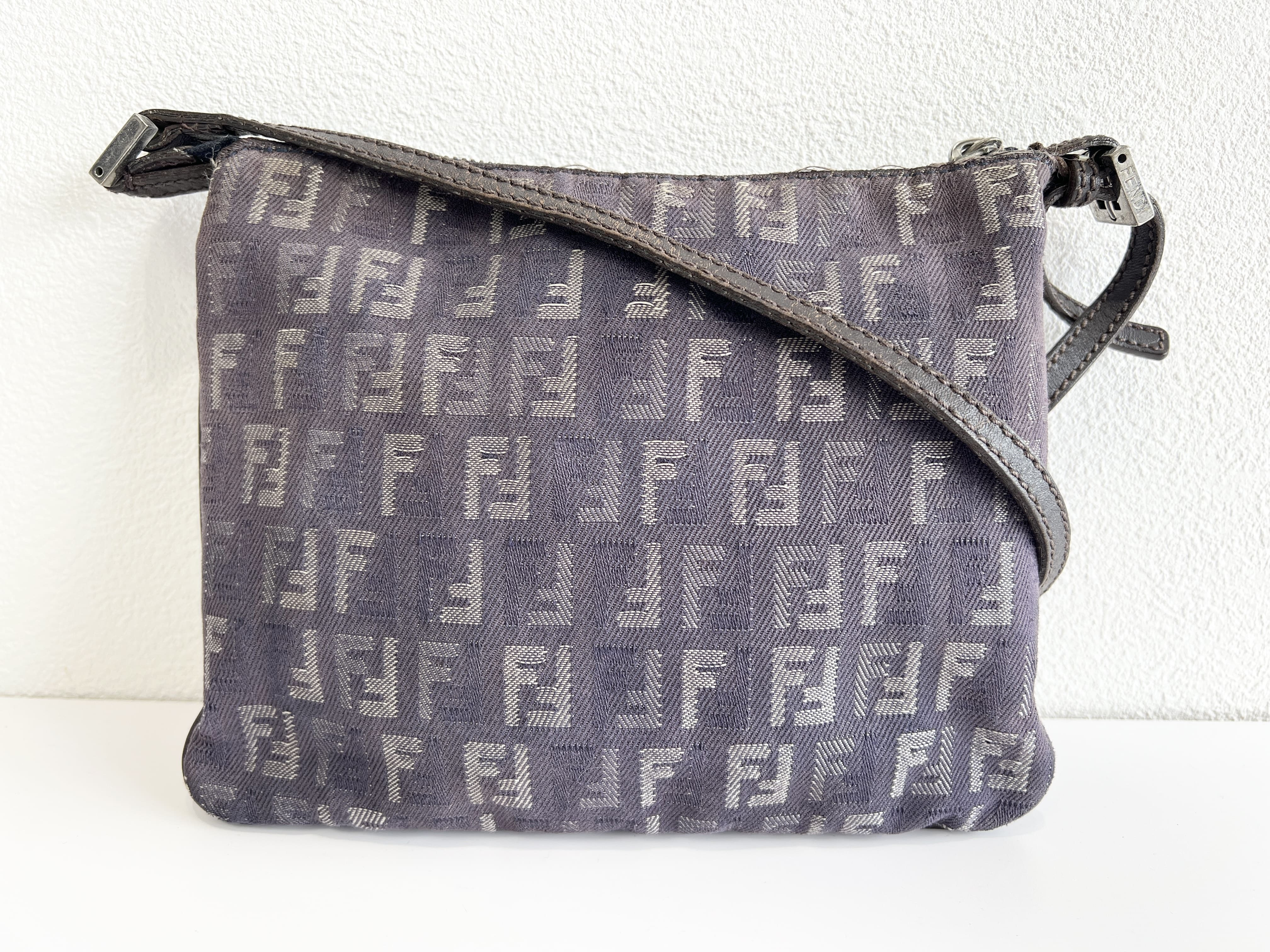 Zucchino Canvas Leather Denim Shoulder Bag