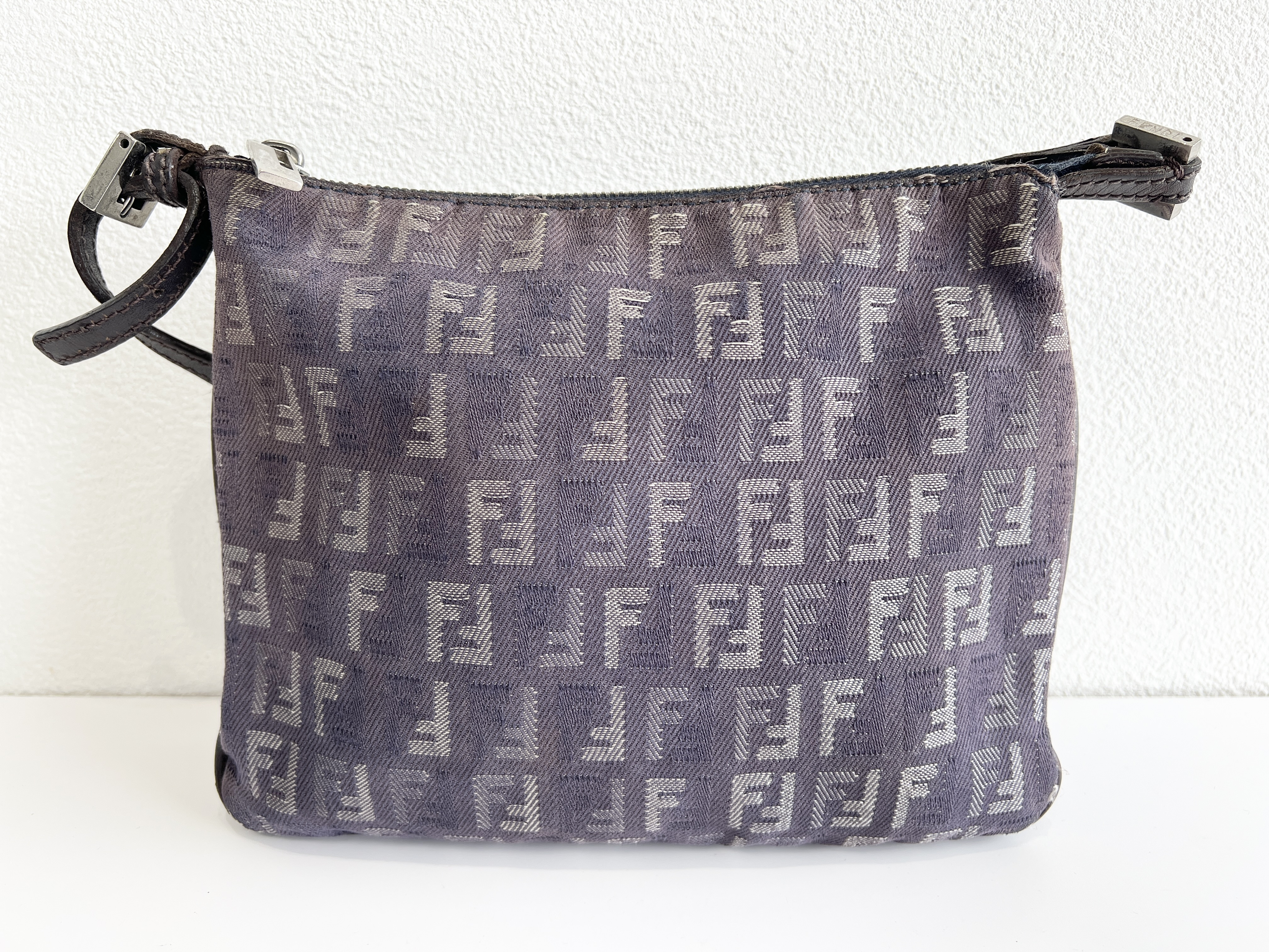 Zucchino Canvas Leather Denim Shoulder Bag — view 2