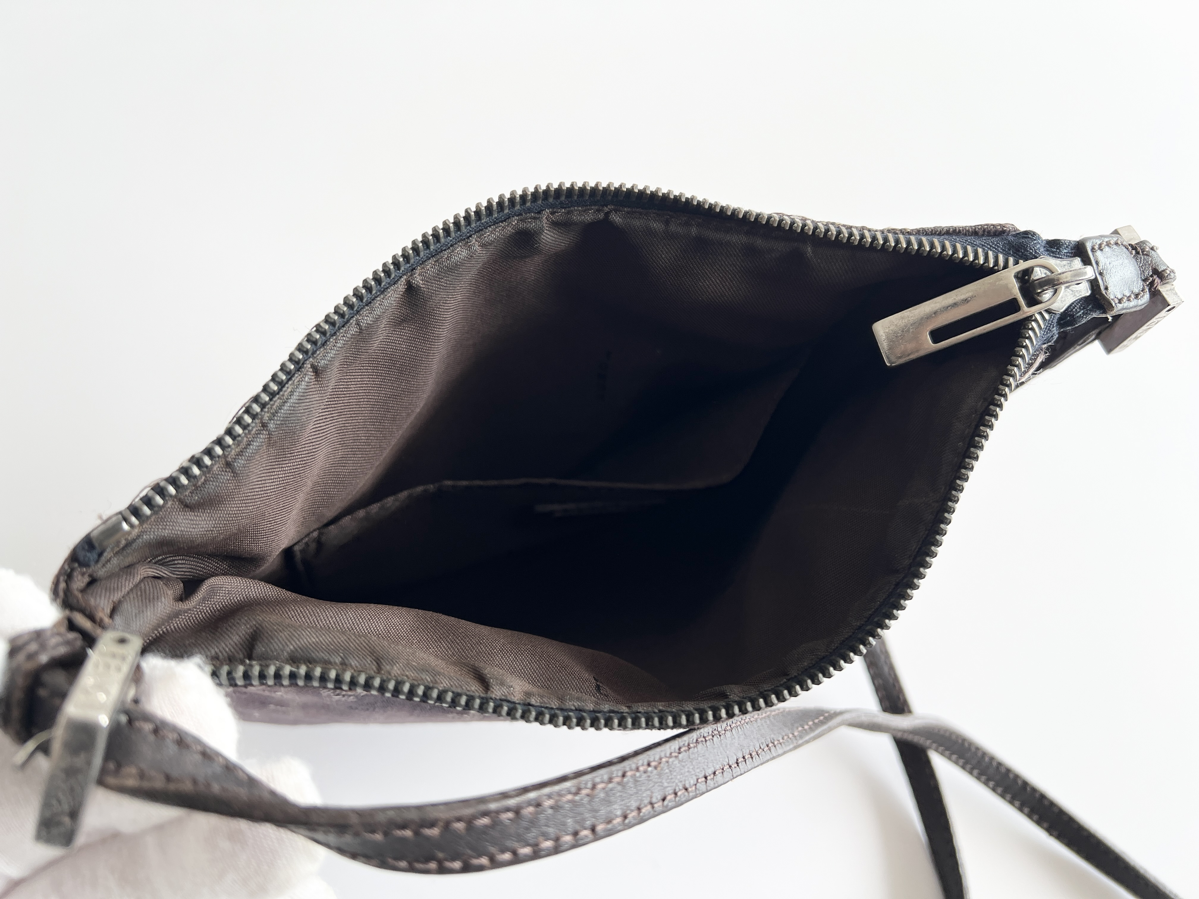 Zucchino Canvas Leather Denim Shoulder Bag — view 4