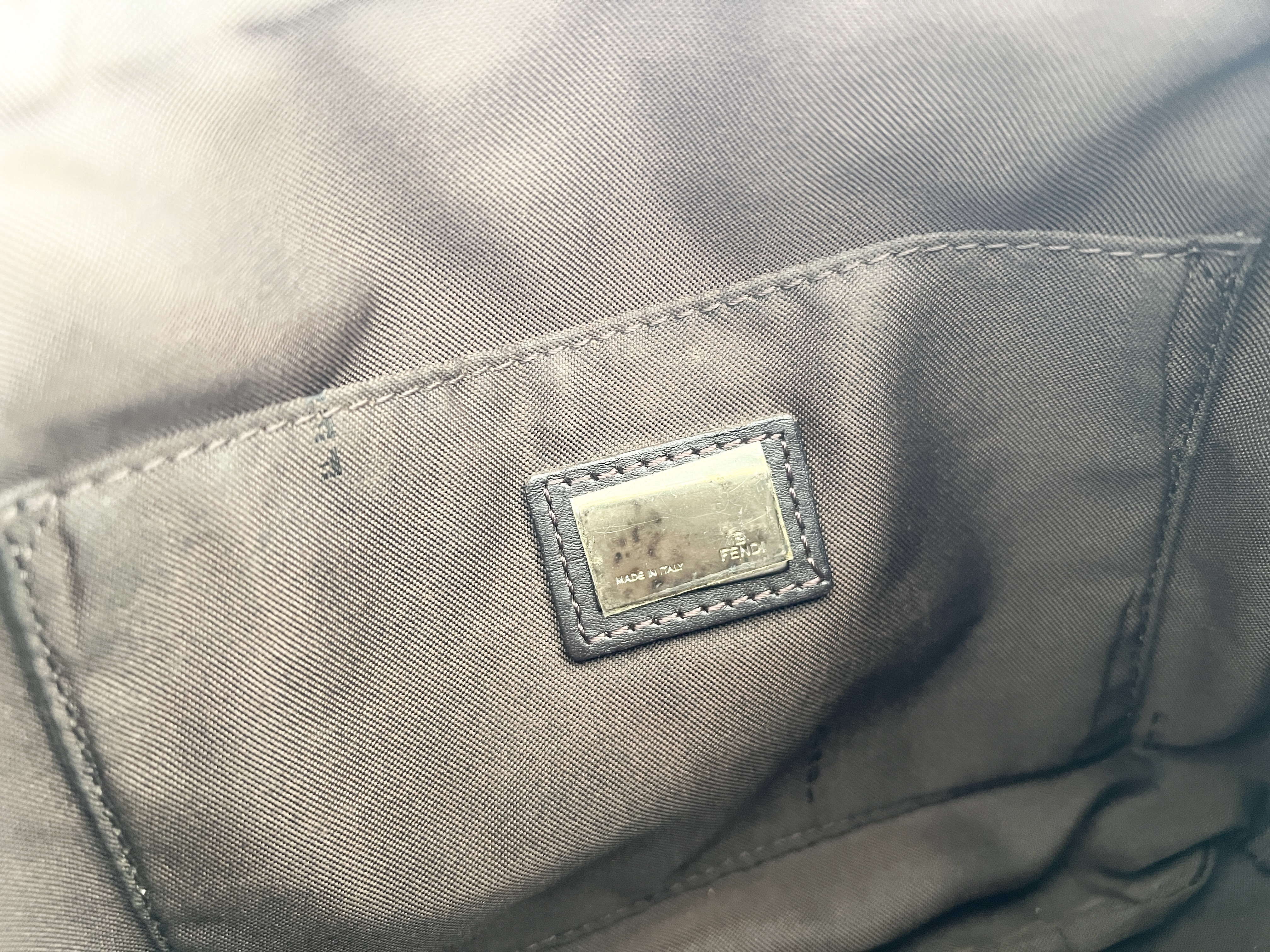 Zucchino Canvas Leather Denim Shoulder Bag — view 6