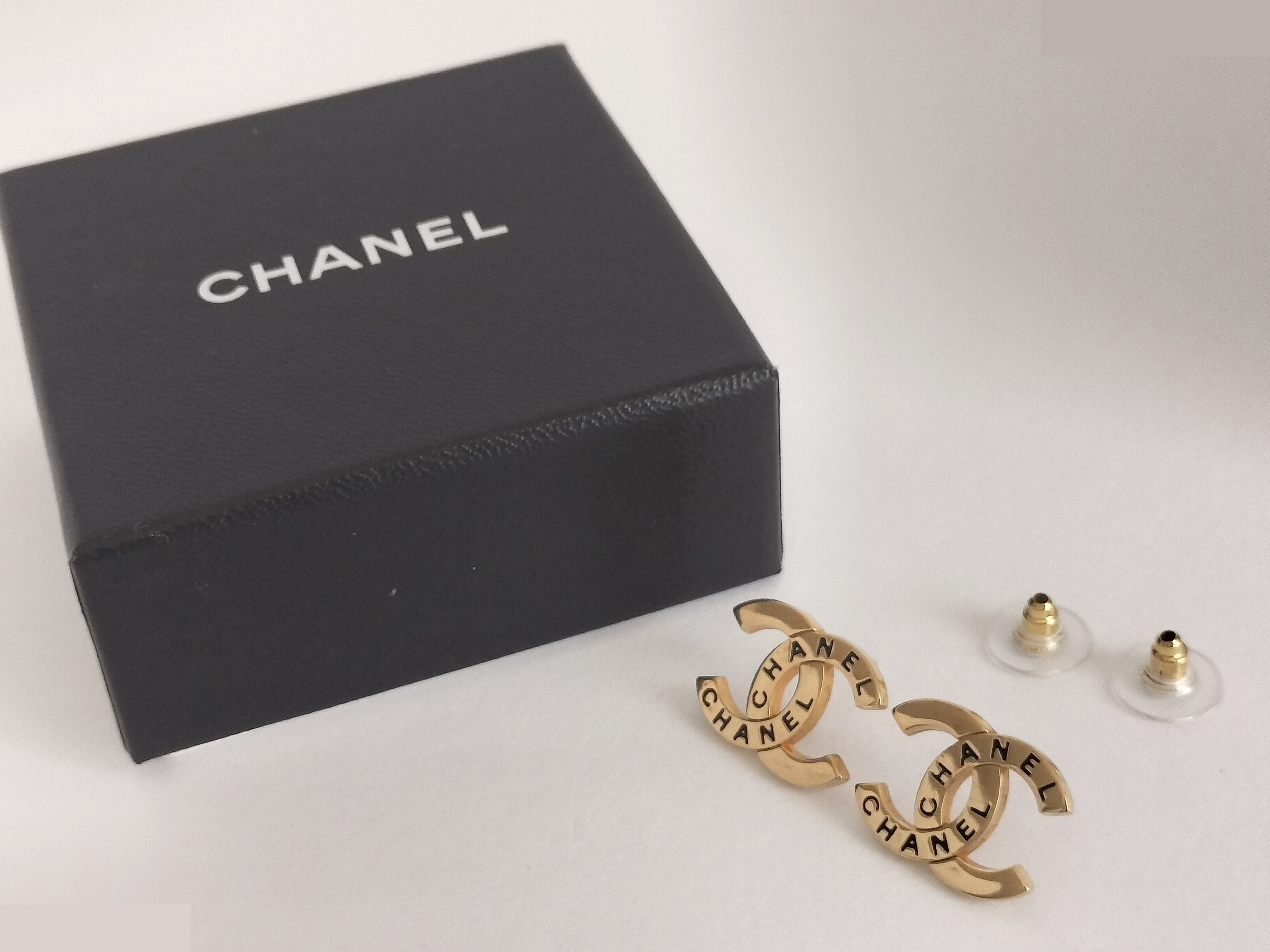 Coco logo gold earrings — view 2