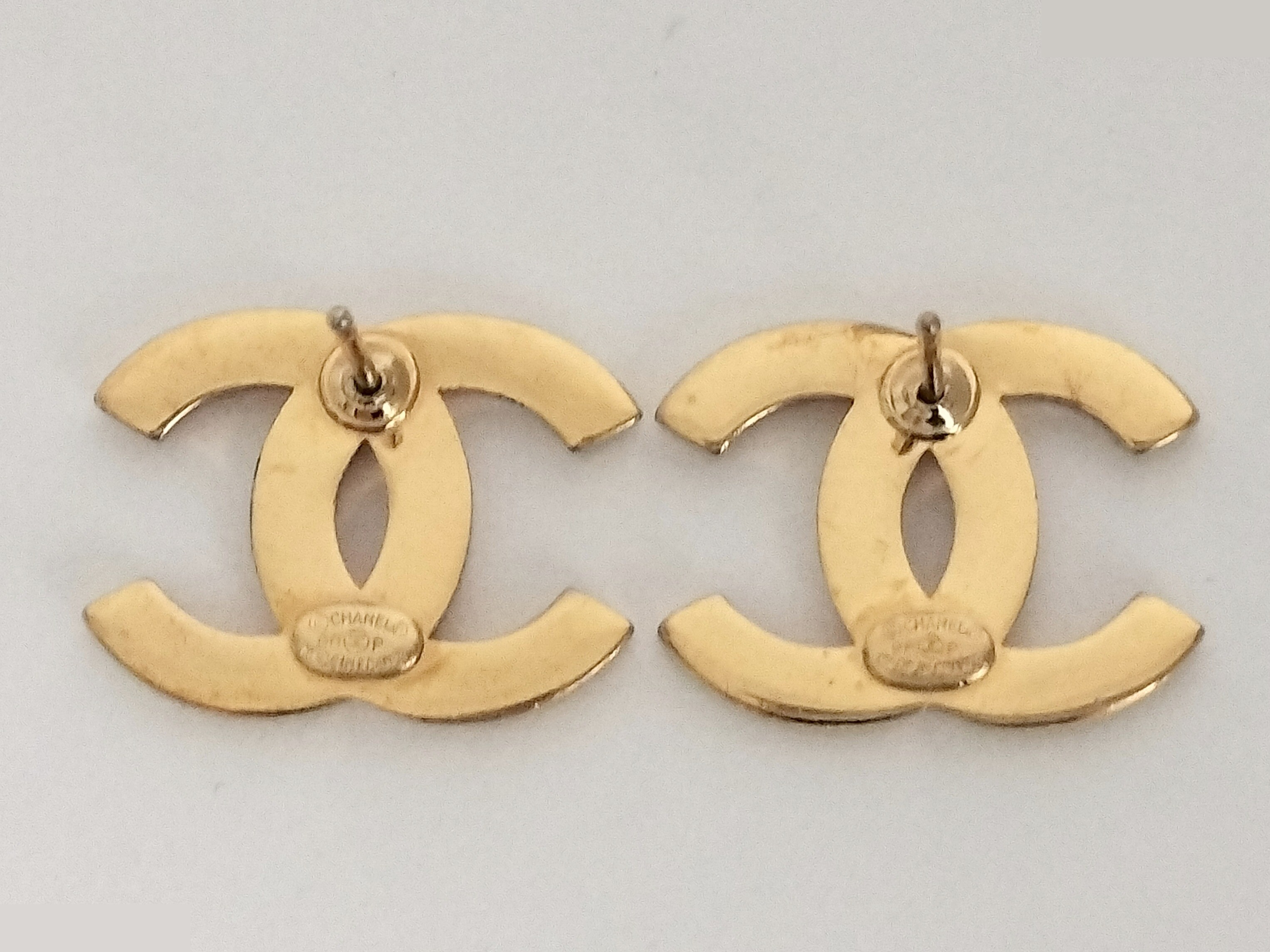 Coco logo gold earrings — view 3
