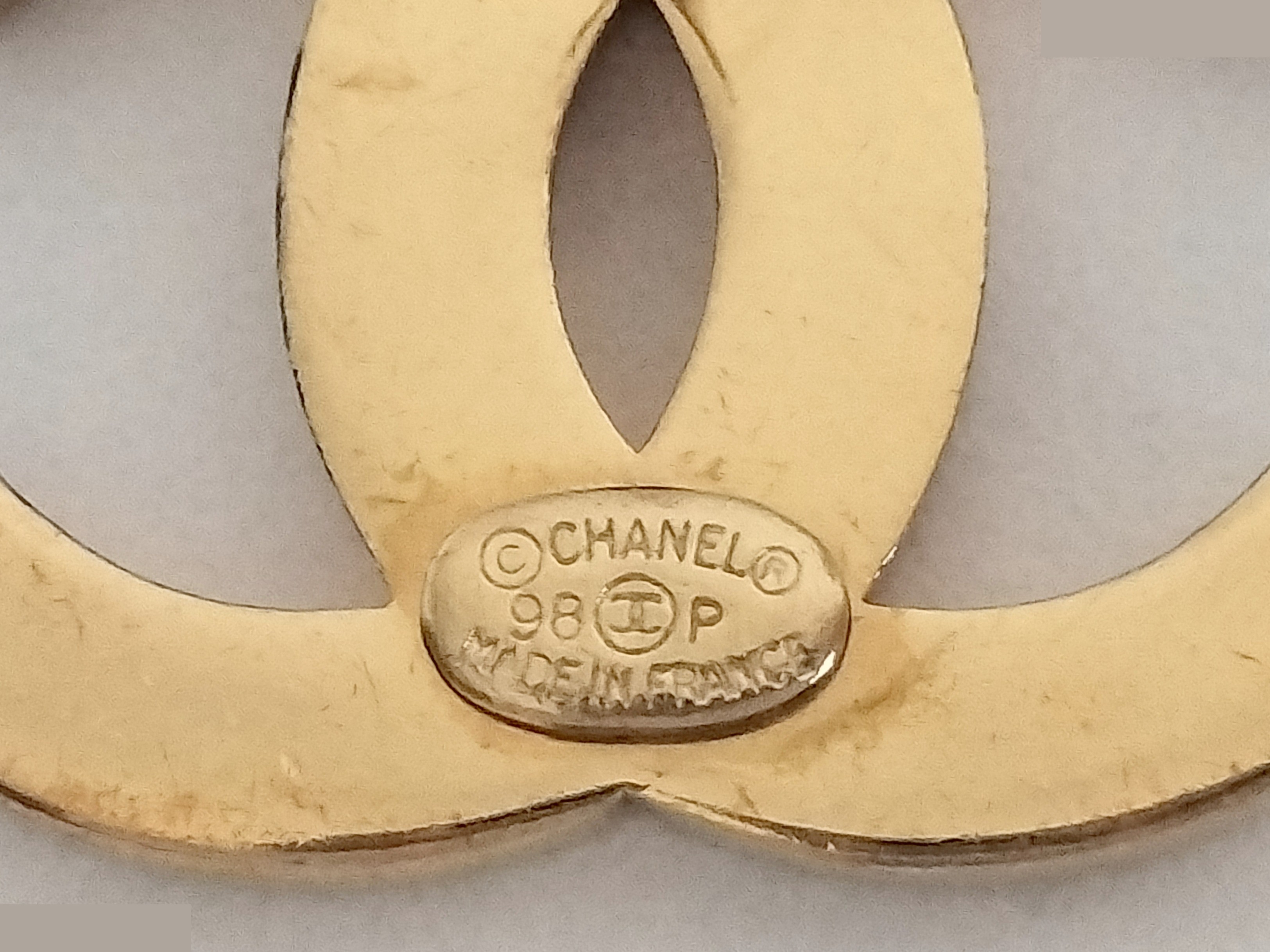 Coco logo gold earrings — view 4