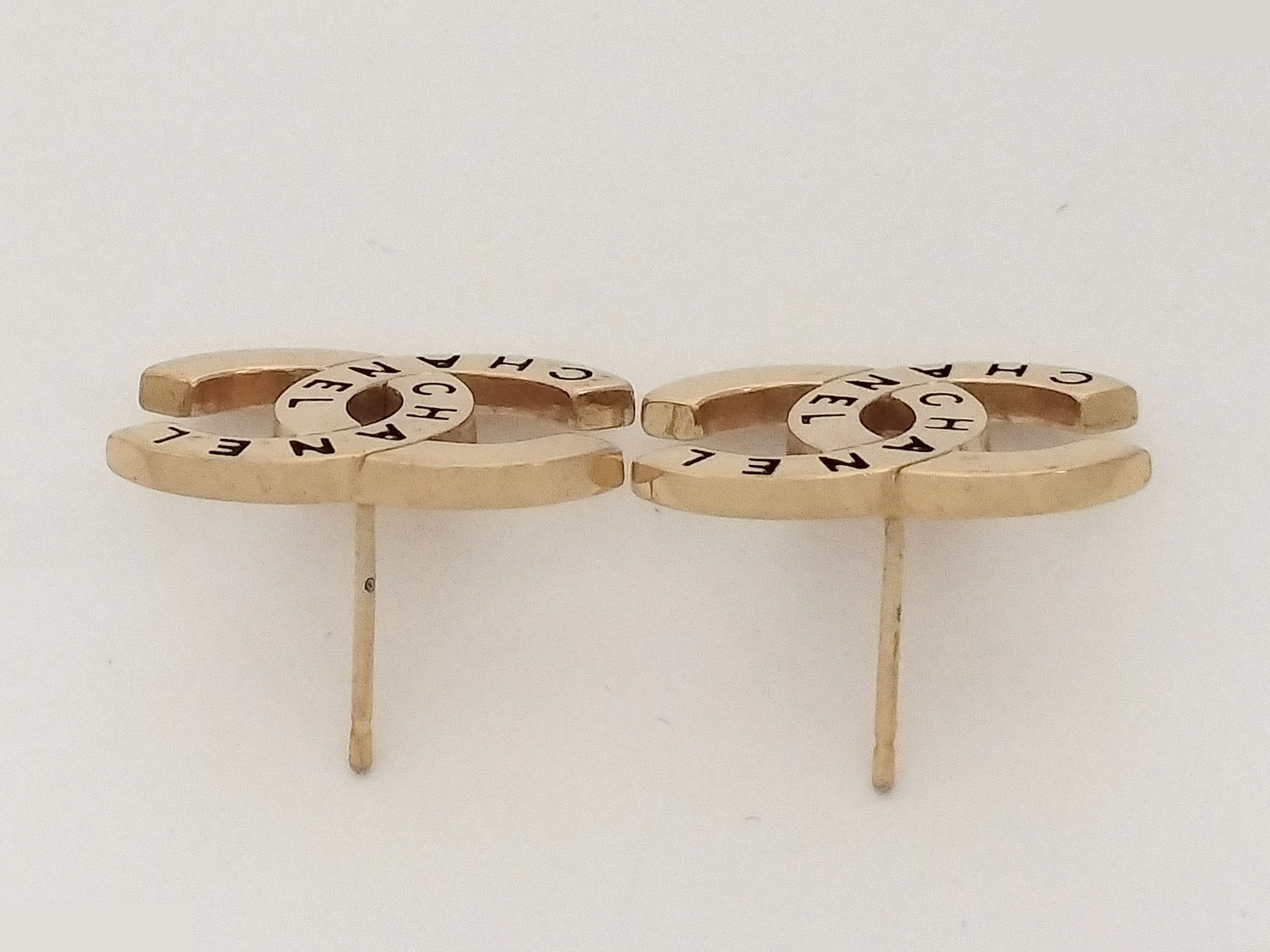 Coco logo gold earrings — view 6