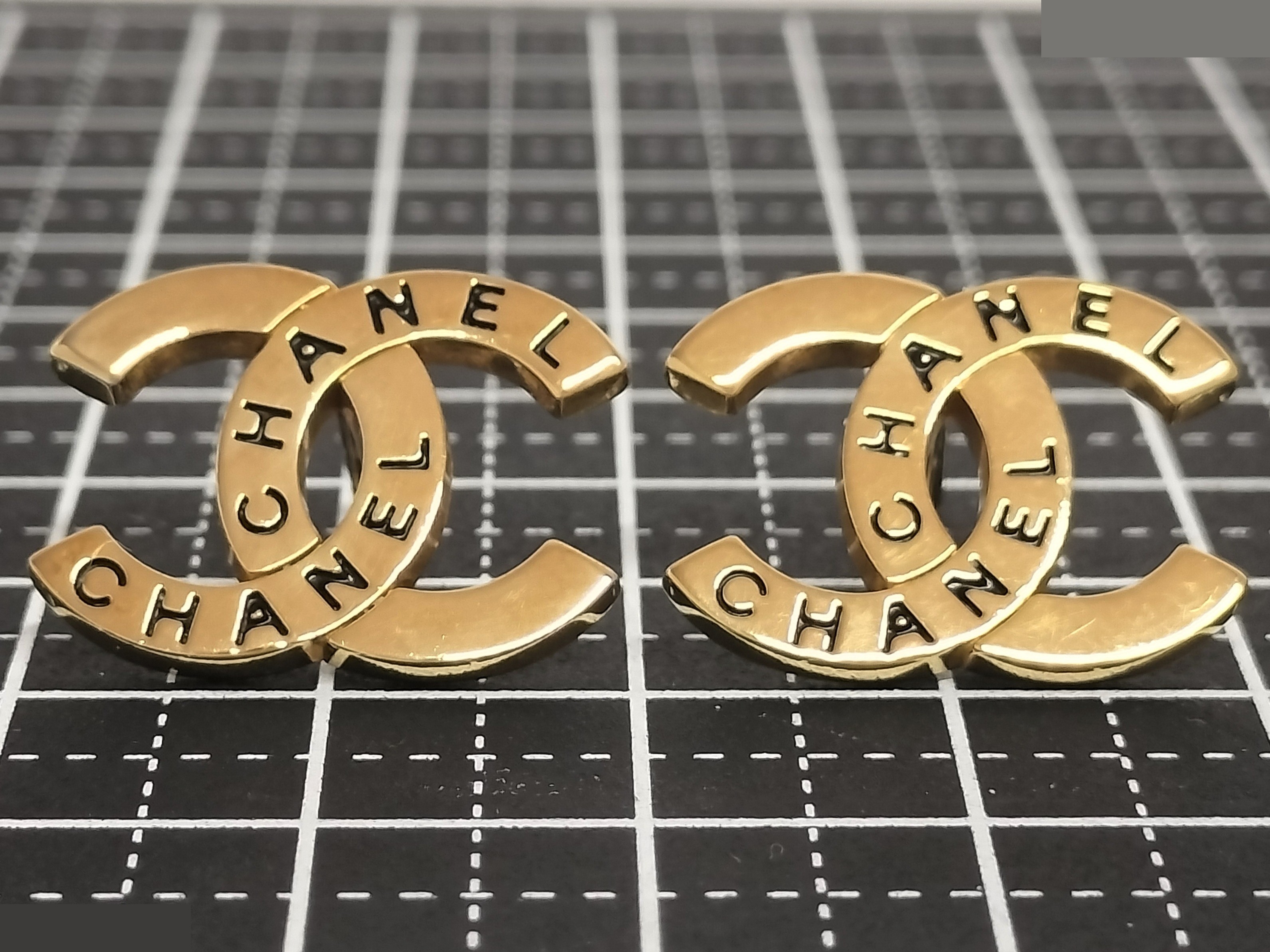 Coco logo gold earrings — view 8
