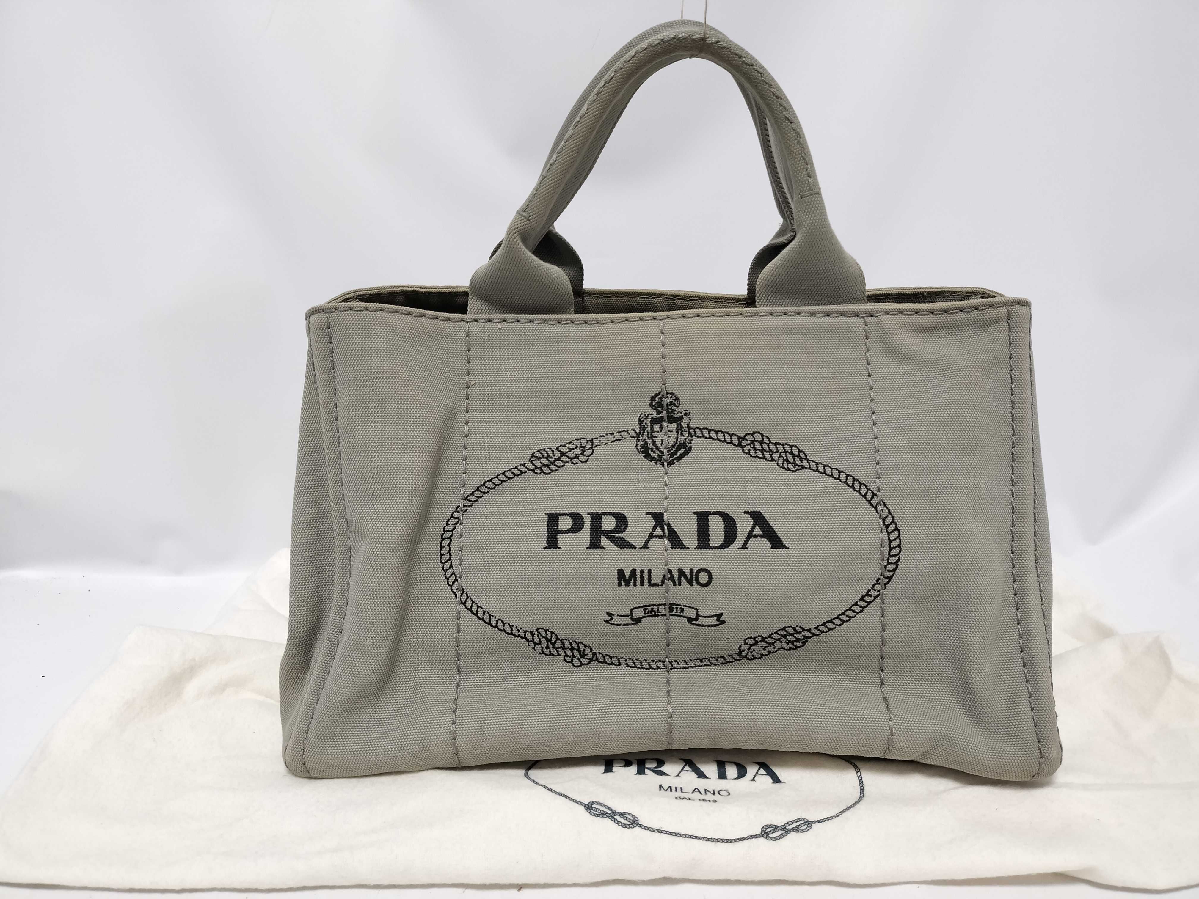 Canapa Tote Shoulder Bag Grey 1BG439 Handbag
