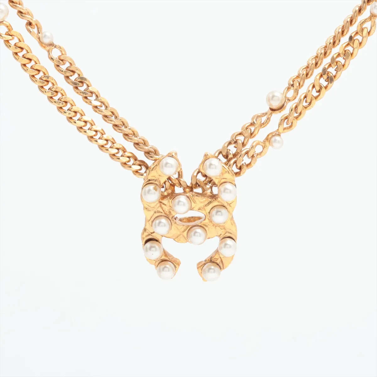 Cocomark 03A Necklace GP x Fake Pearl Gold