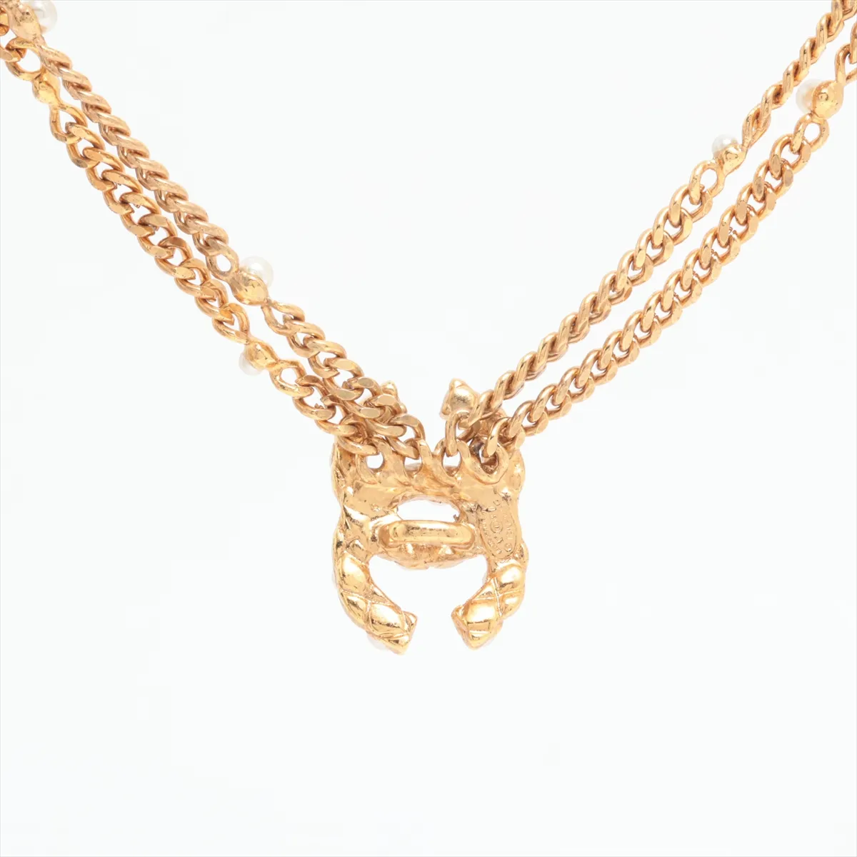 Cocomark 03A Necklace GP x Fake Pearl Gold — view 2