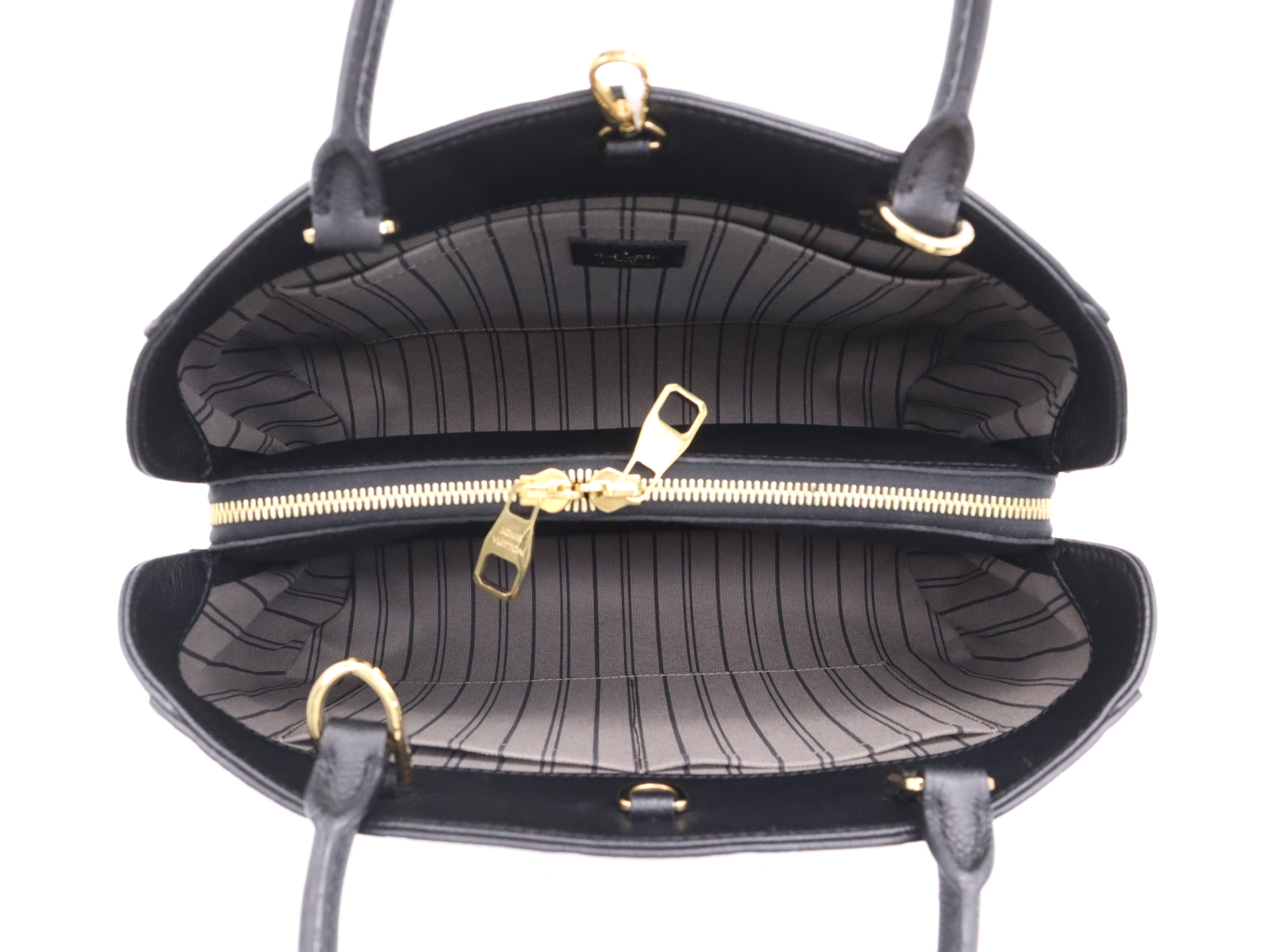 M41048 Monogram Empreinte Montaigne MM Noir Handbag — view 10