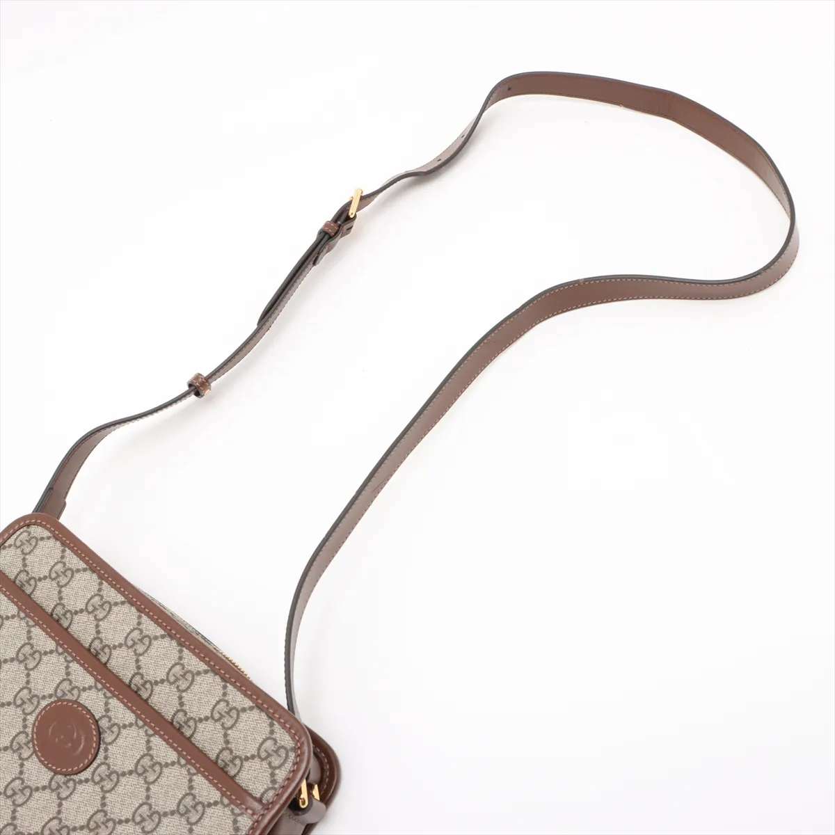 GG Supreme PVC x Leather Shoulder Bag Brown 658572 — view 5