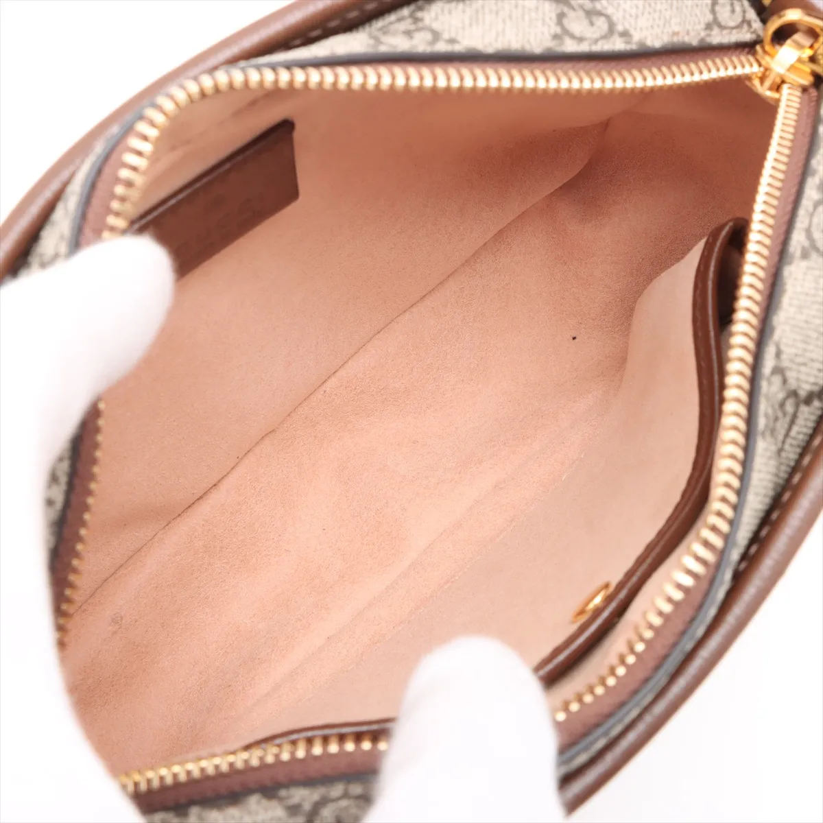 GG Supreme PVC x Leather Shoulder Bag Brown 658572 — view 6