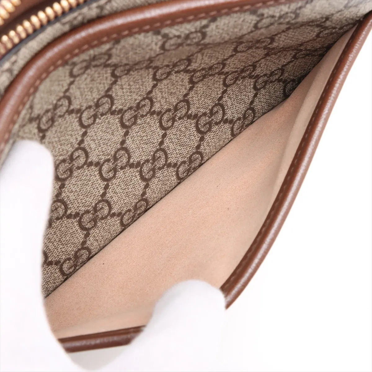 GG Supreme PVC x Leather Shoulder Bag Brown 658572 — view 8