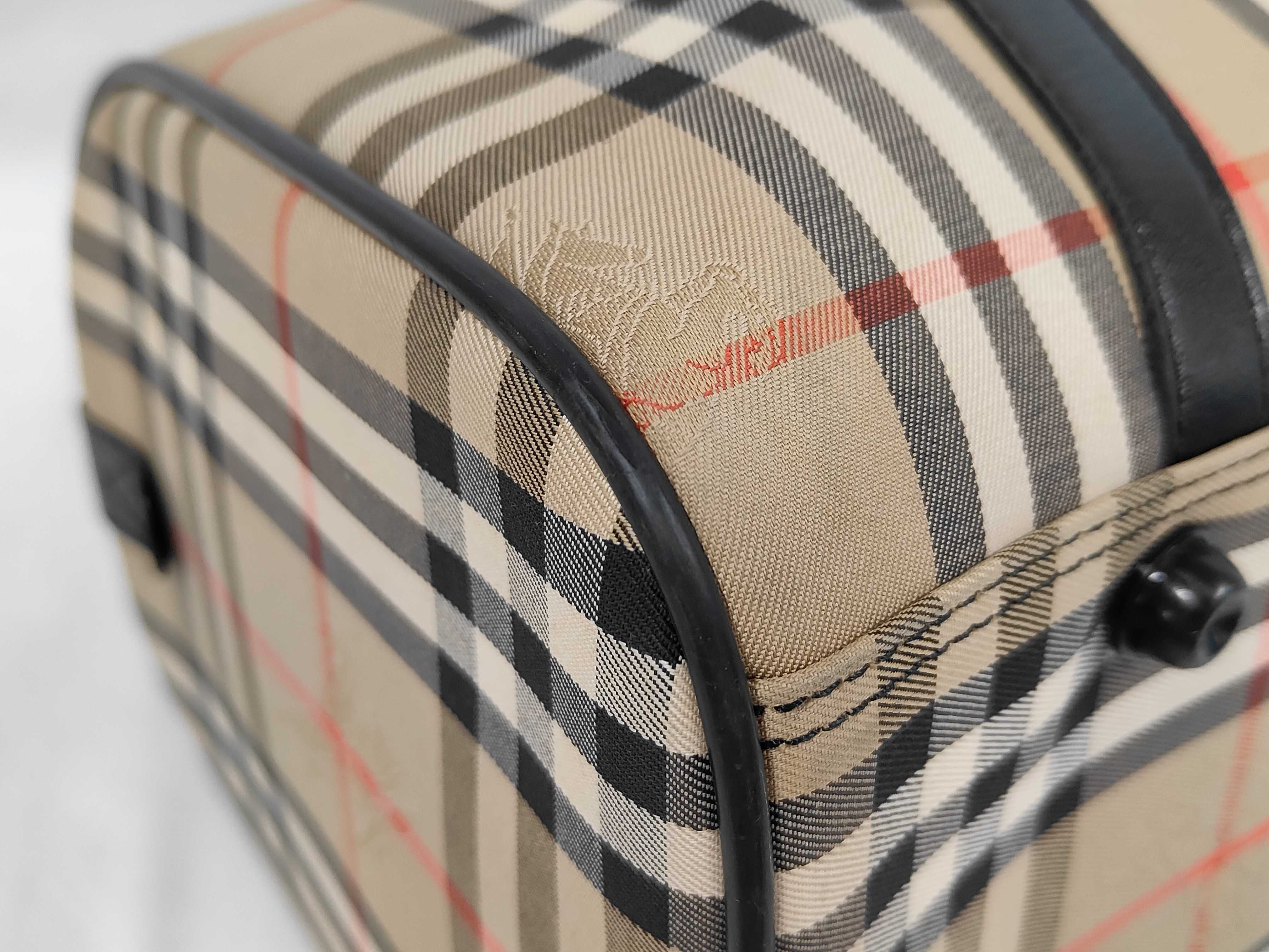 Boston Bag, Canvas, Brown Check — view 3