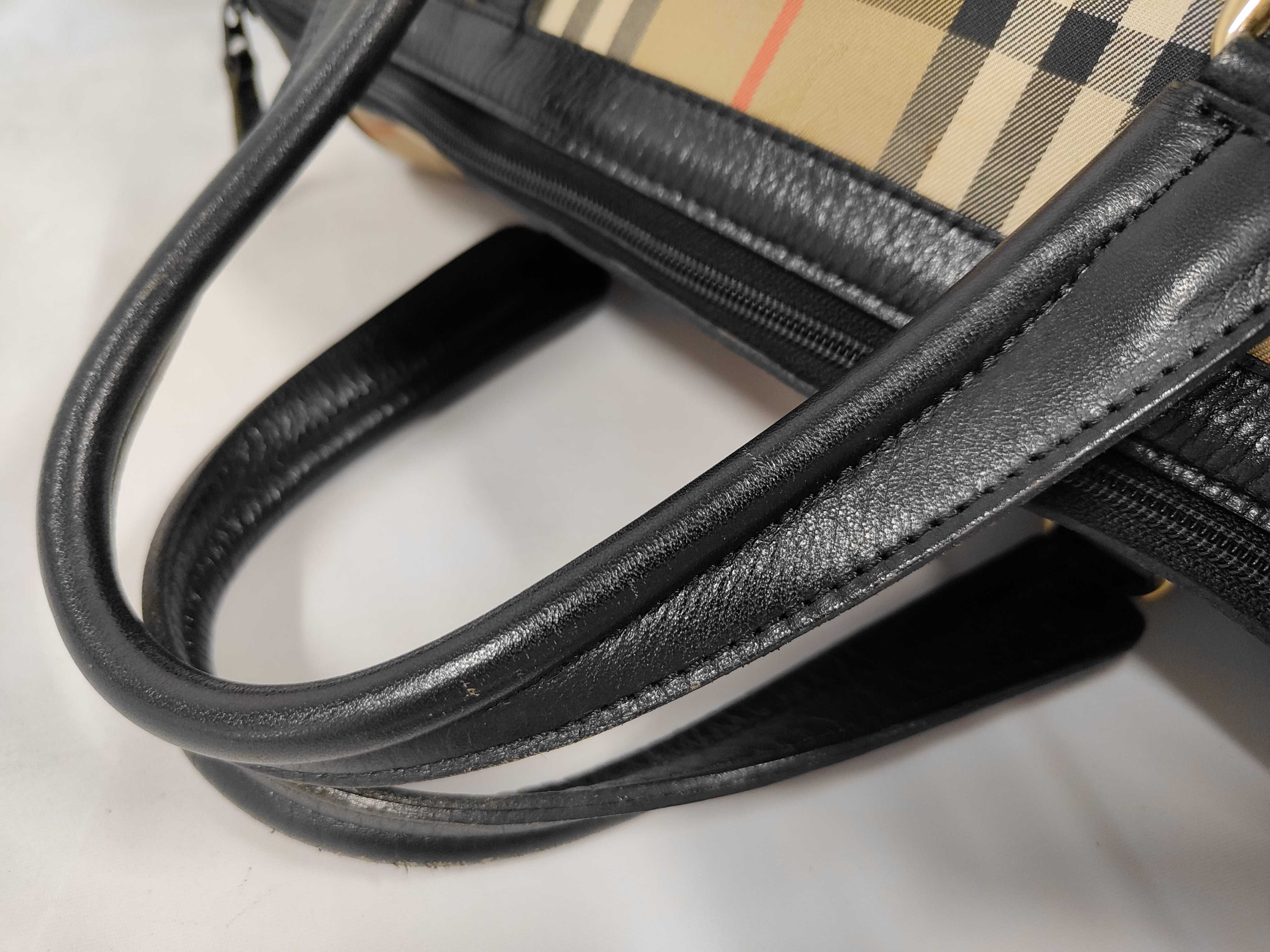 Boston Bag, Canvas, Brown Check — view 5