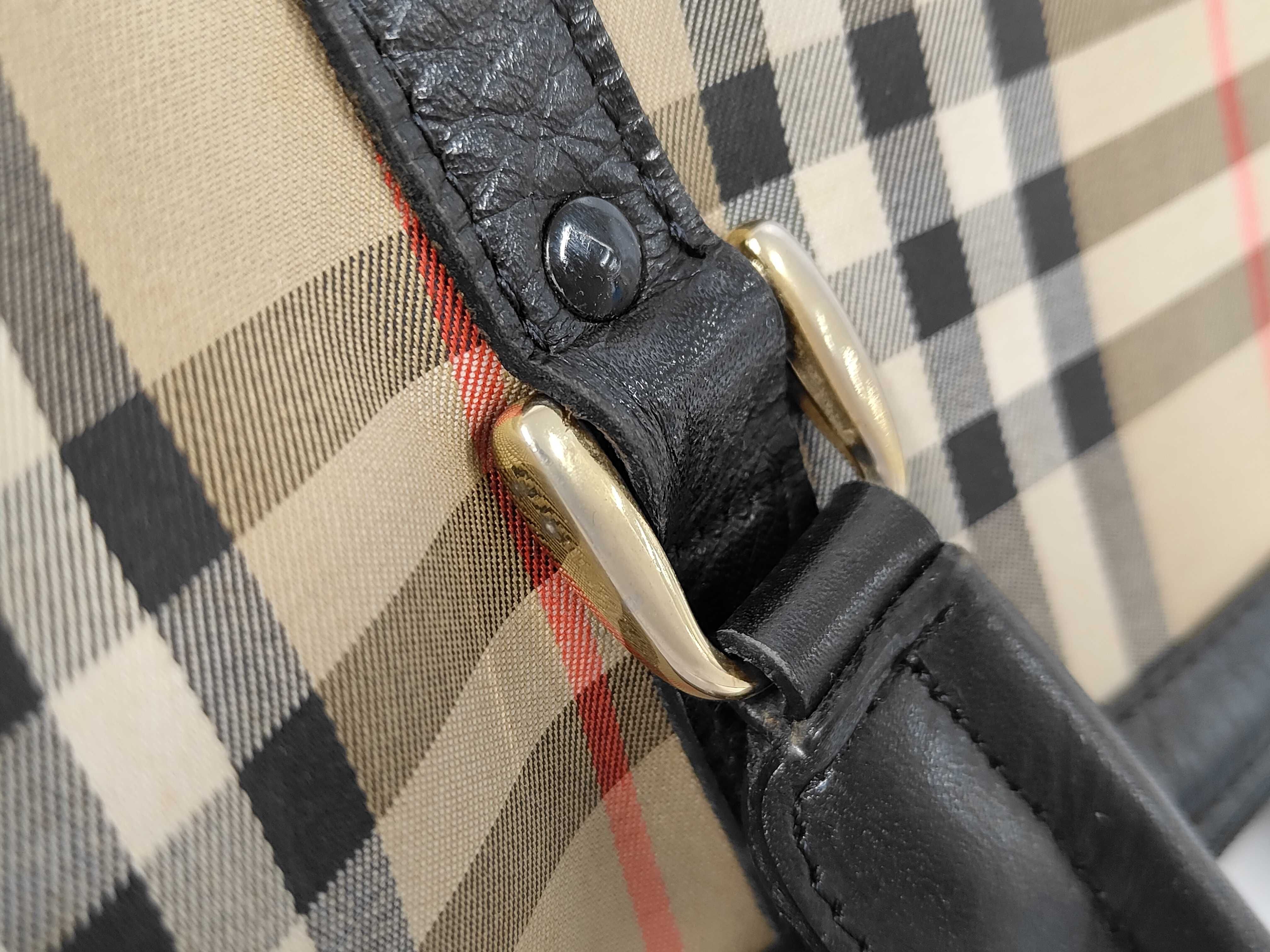 Boston Bag, Canvas, Brown Check — view 6