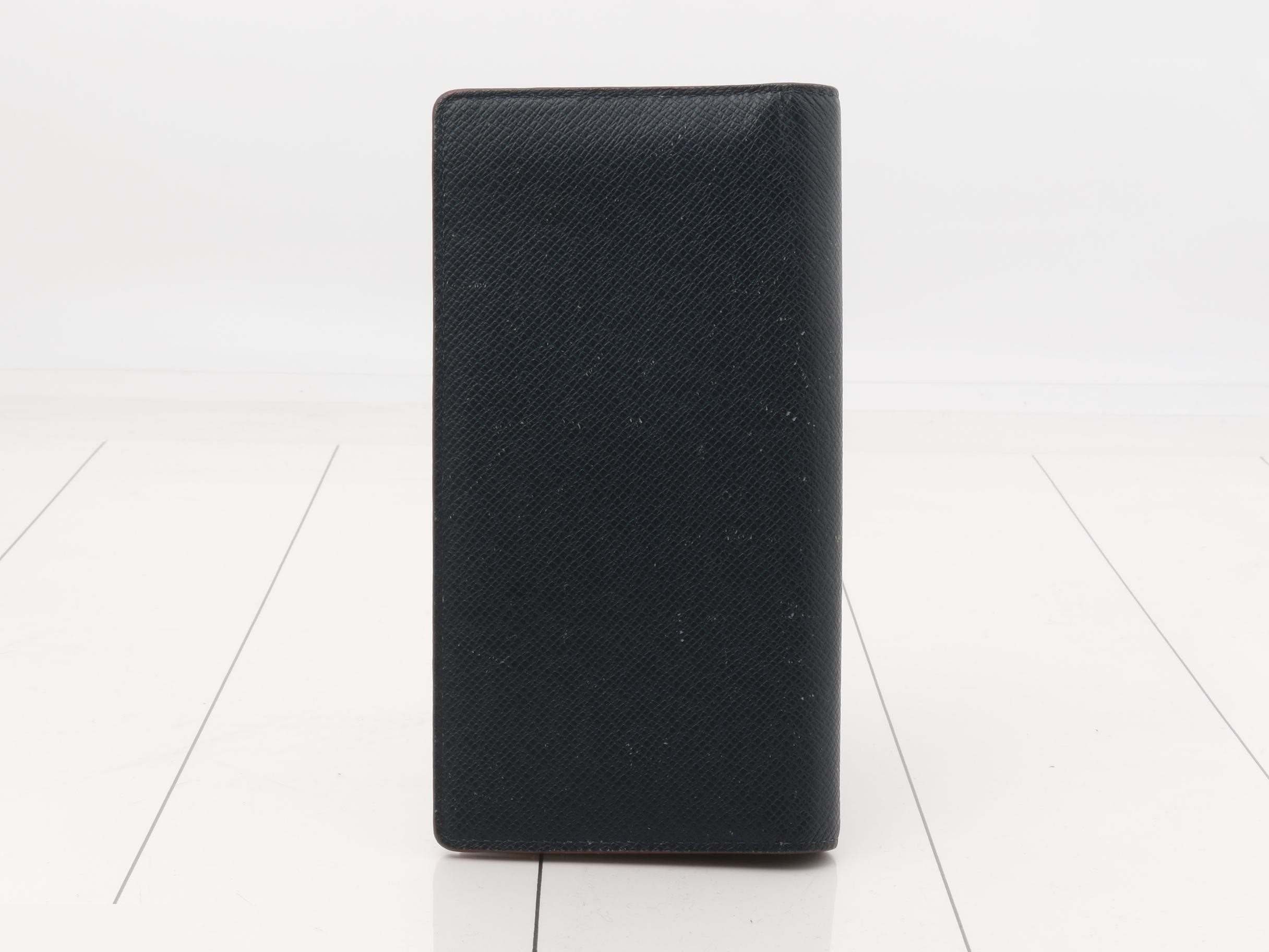 Brazza Long Wallet, Navy x Bordeaux — view 2