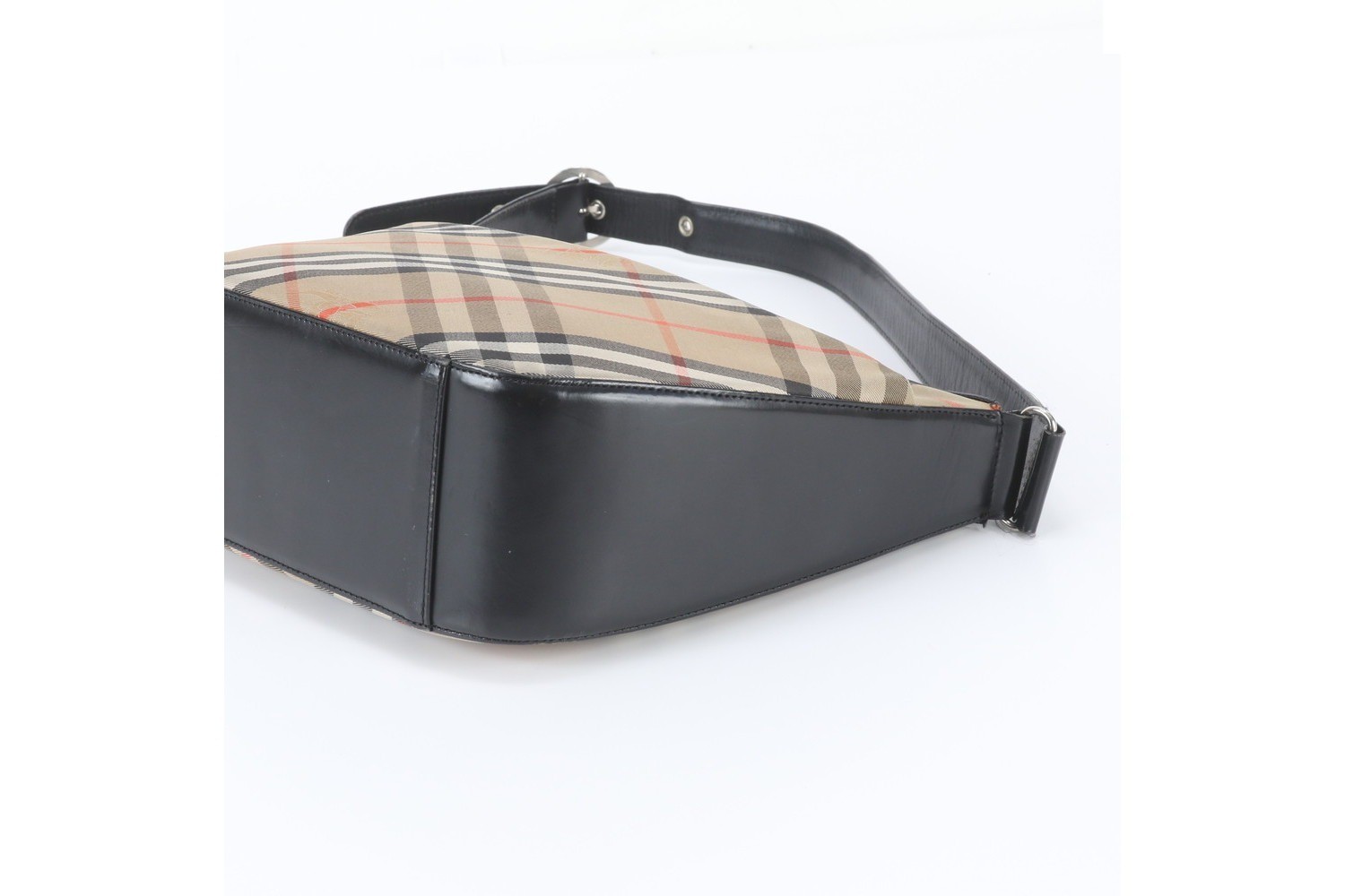 Nova Check Leather Canvas Shoulder Bag — view 4
