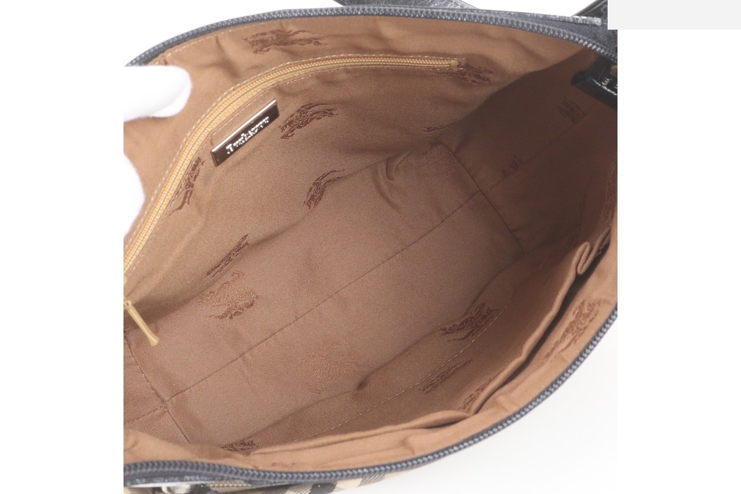 Nova Check Leather Canvas Shoulder Bag — view 7