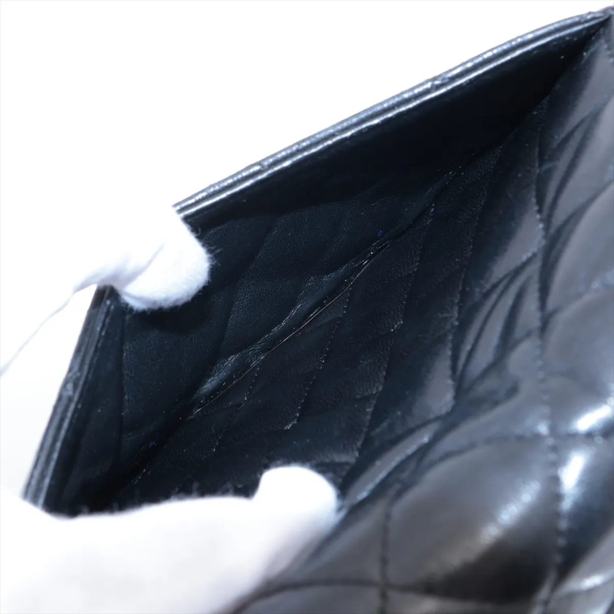 Matelasse Lambskin Single Flap Double Chain Bag Valentine Black Silver Hardware 19212013 19th Series — view 11