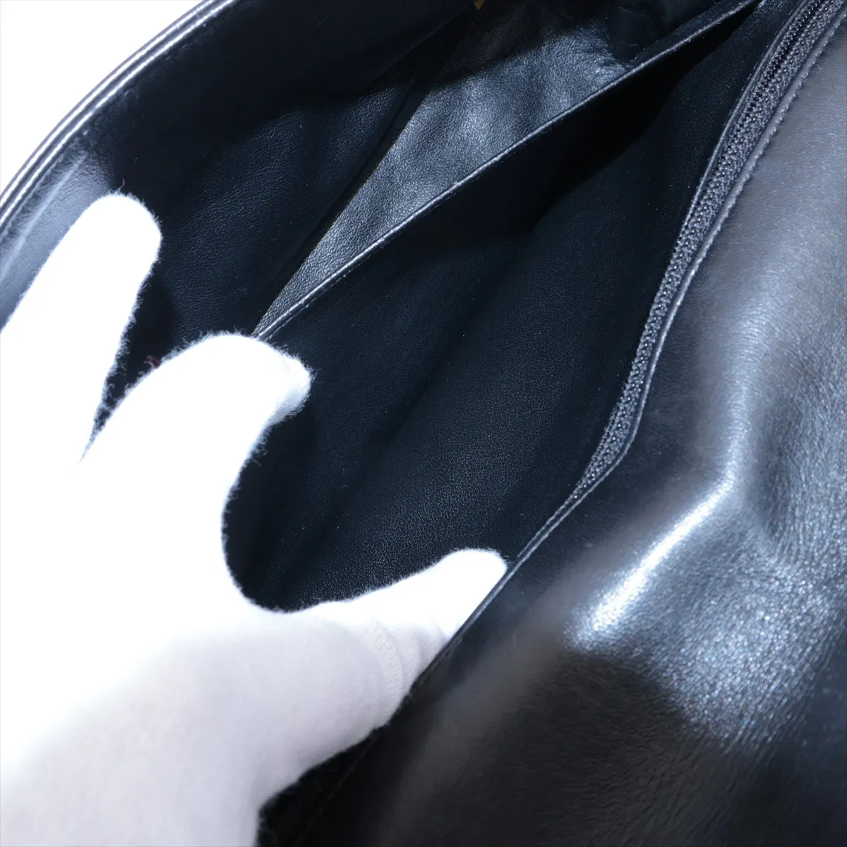Matelasse Lambskin Single Flap Double Chain Bag Valentine Black Silver Hardware 19212013 19th Series — view 9