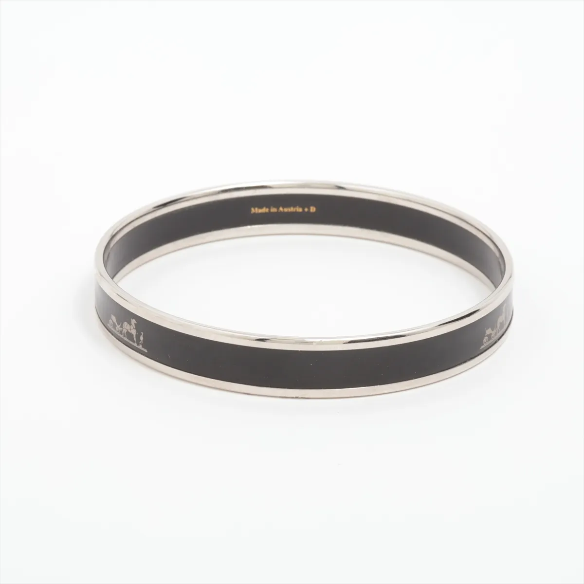 Enamel PM Bangle GP Black x Silver — view 2