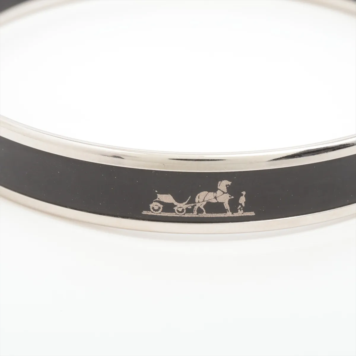 Enamel PM Bangle GP Black x Silver — view 3