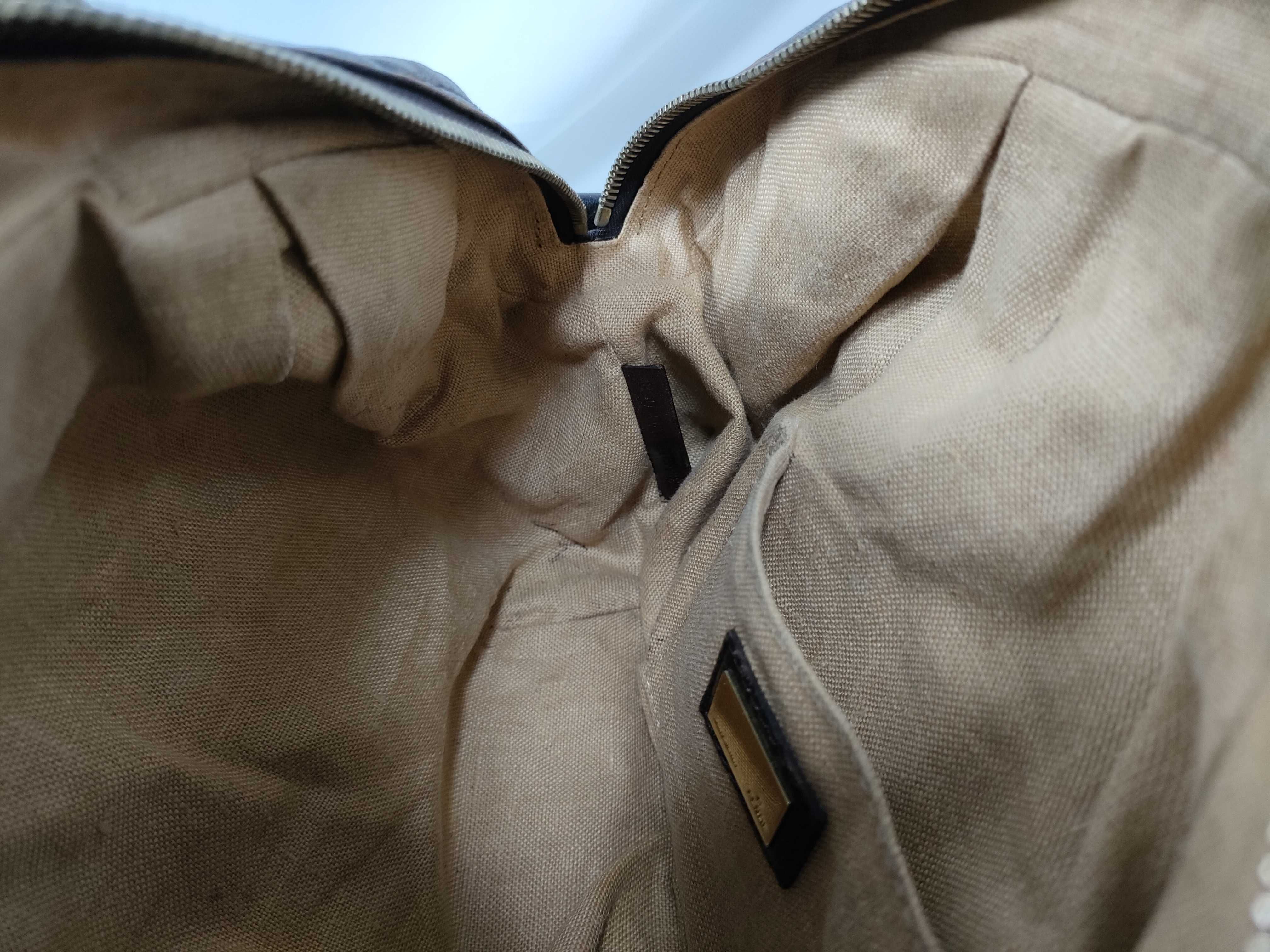 Spy Bag 8BL078 Zucca Canvas Leather Dark Brown Bag Handbag — view 13