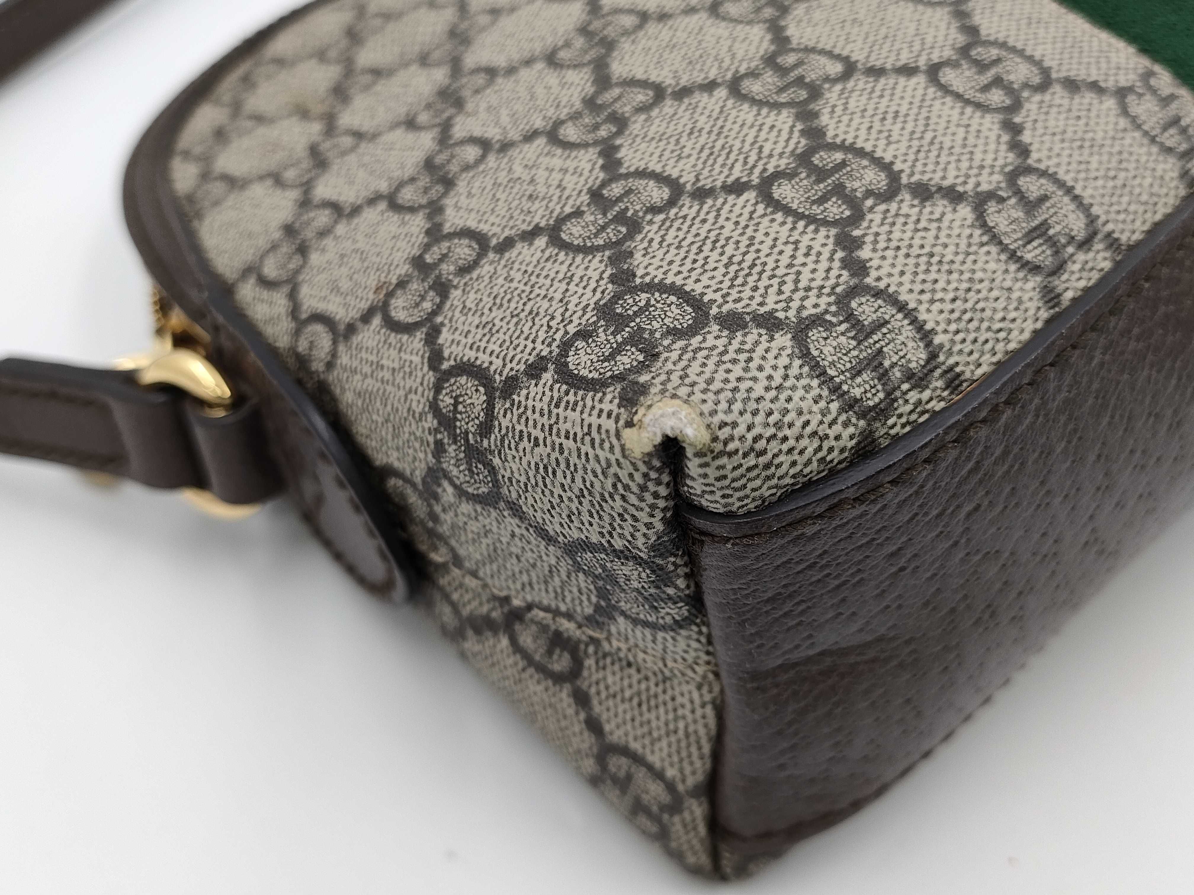GG Supreme Ophidia PVC x Leather Shoulder Bag (Black, 499621) — view 4
