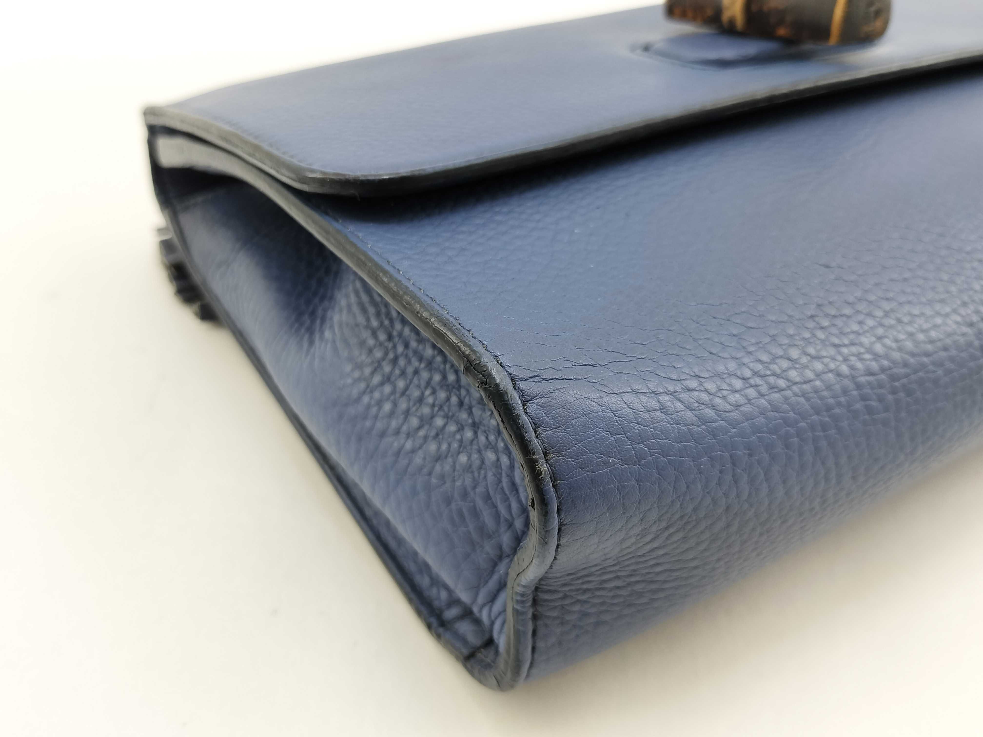 Bamboo Leather Chain Shoulder Bag (Serial Number) — view 5