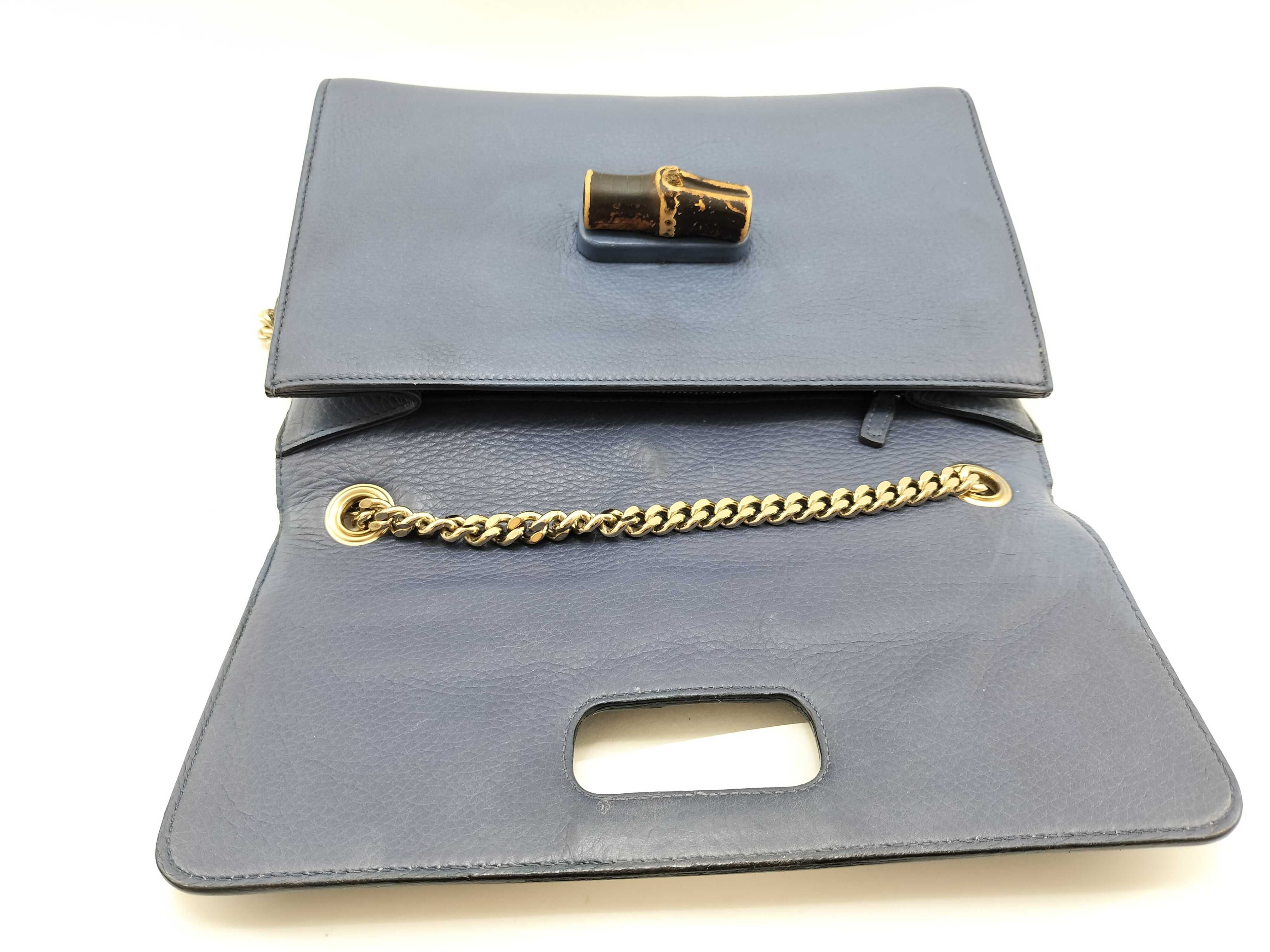 Bamboo Leather Chain Shoulder Bag (Serial Number) — view 10