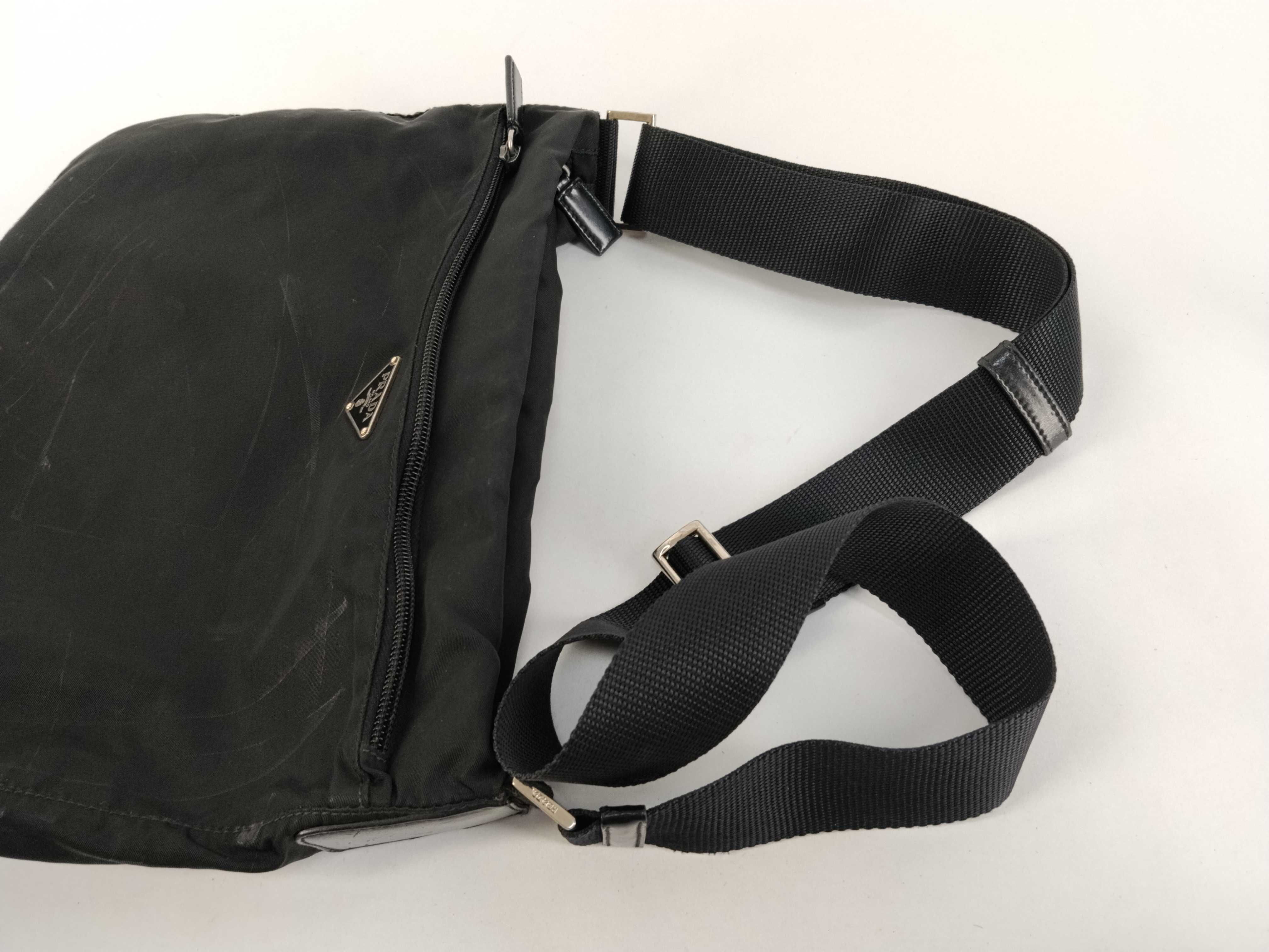 Nylon Shoulder Bag, Black Nylon Shoulder Bag — view 3