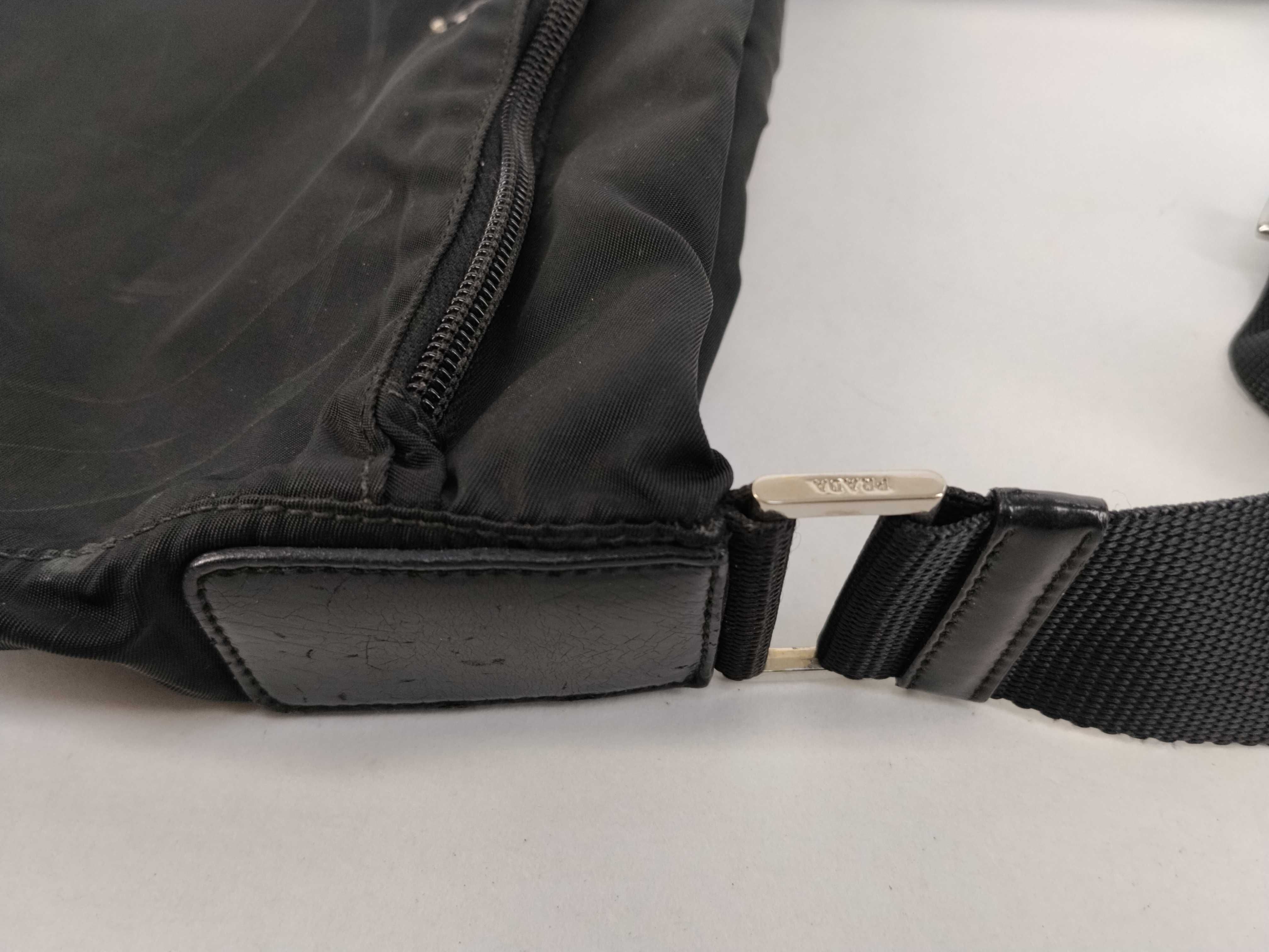 Nylon Shoulder Bag, Black Nylon Shoulder Bag — view 5